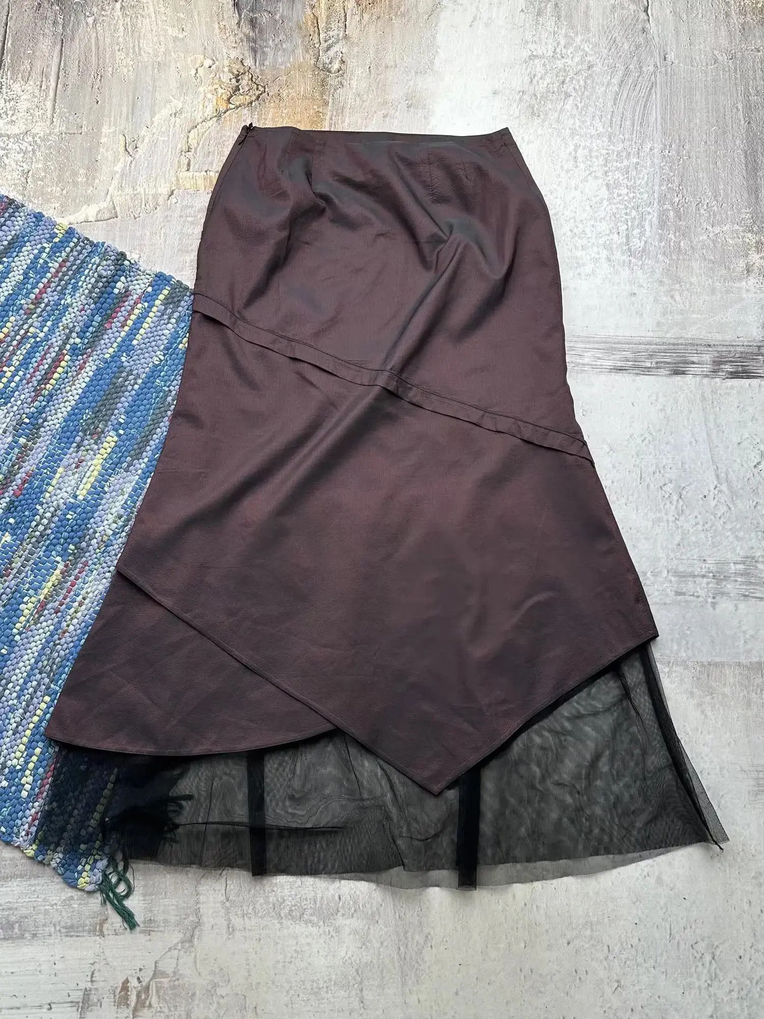 Vintage Vintage Flare Maxi Skirt A25D15(152) Size 27" / US 4 / IT 40 - 1 Thumbnail