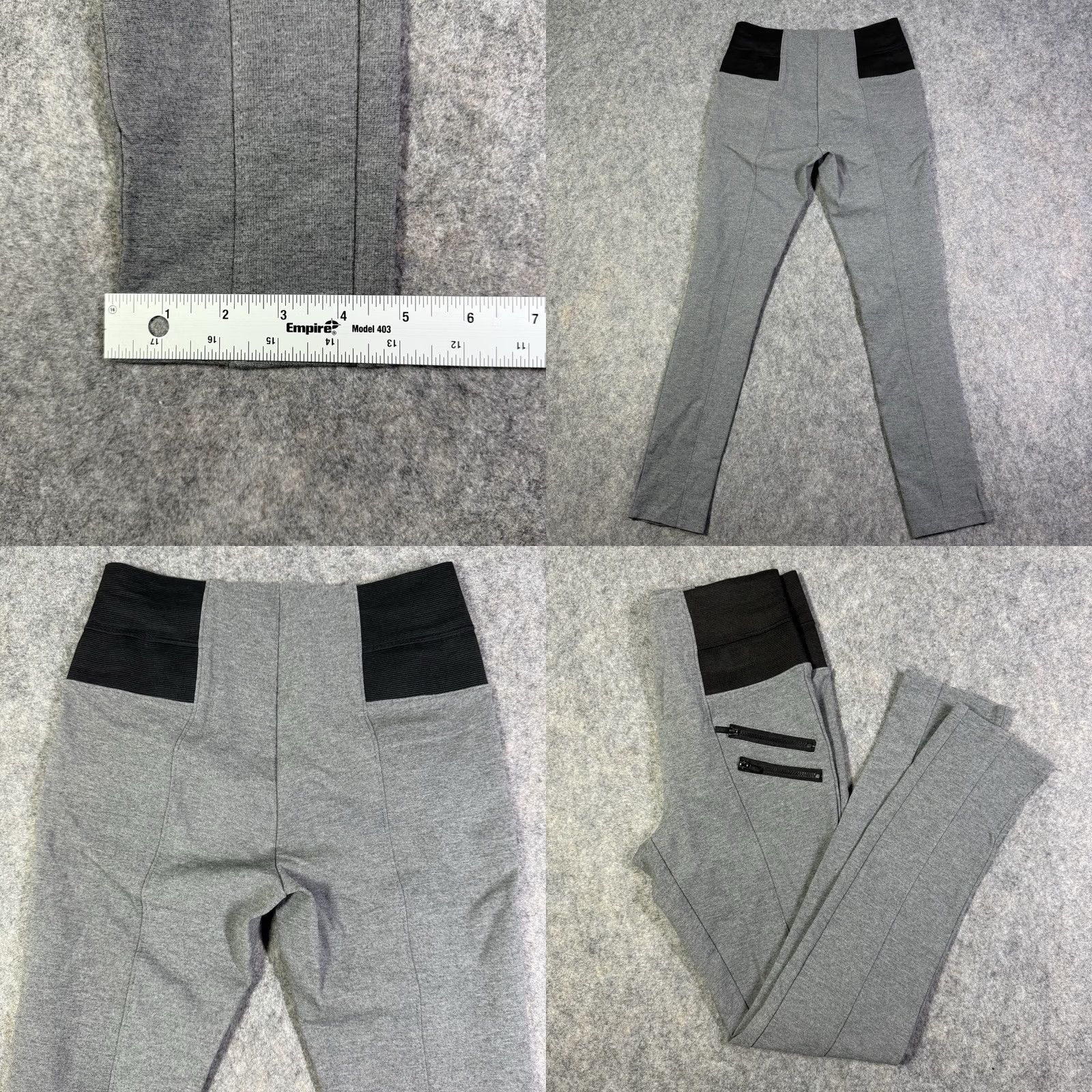 Guess GUESS Daisy Leggings Women's Large Gray Zipper NWT Cropped Activewear Casual Travel Style: Leggings Size 36" / US 14 / IT 50 - 9 Thumbnail