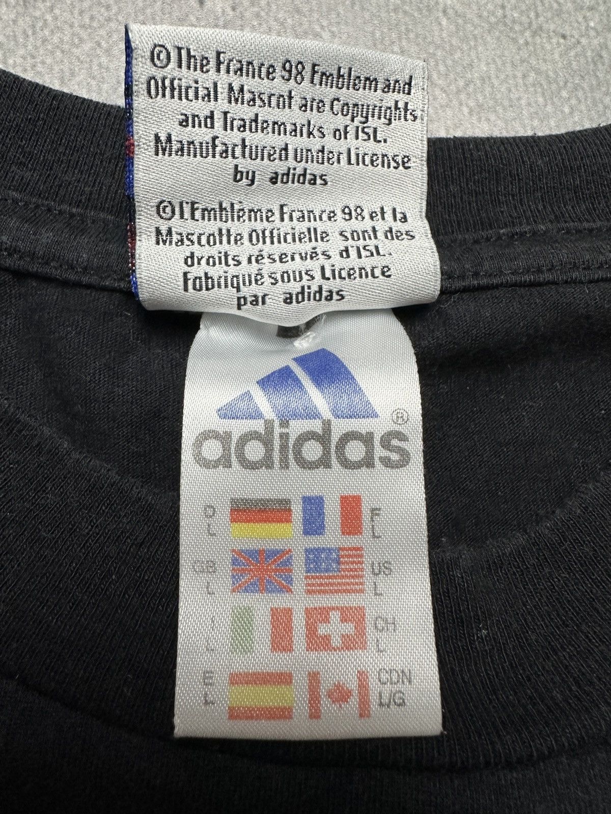 Adidas Adidas France Coupe Du Monde World Cup 1998 Vintage T-shirt Size US L / EU 52-54 / 3 - 10 Thumbnail