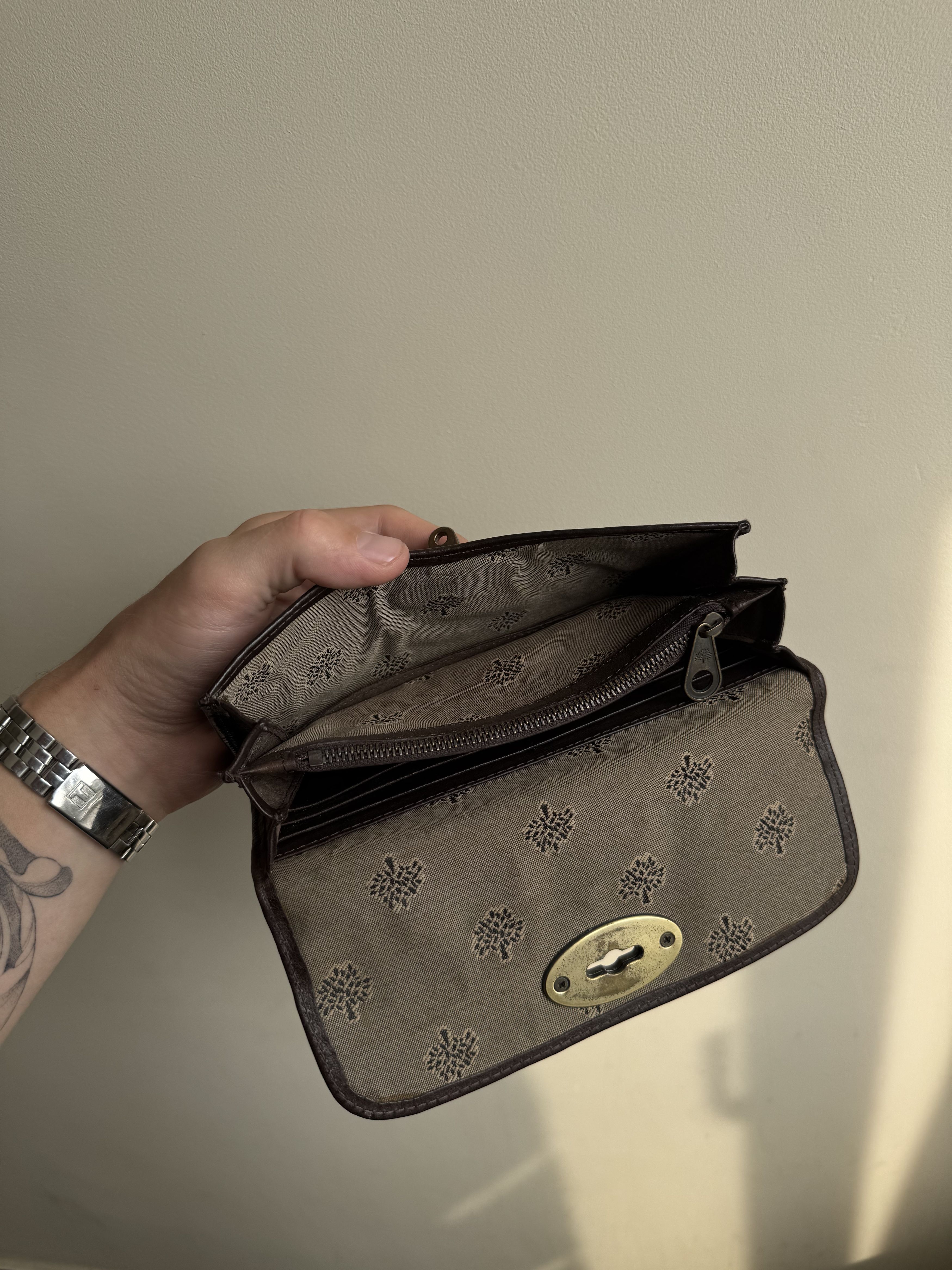 Mulberry Vintage Mulberry Long Postman Lock Wallet Purse Oak Brown Size ONE SIZE - 14 Thumbnail