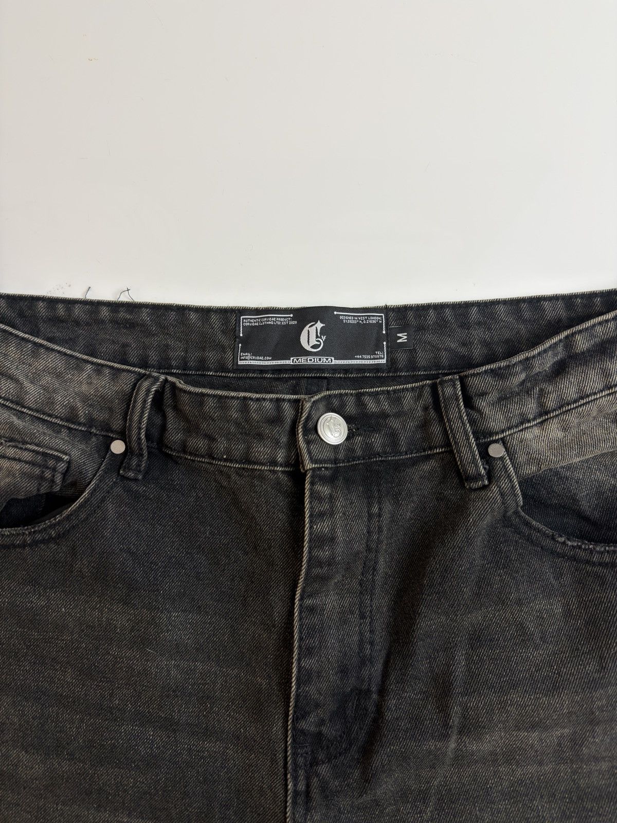 Other Corvidae Black Leopard Knee Denim Shorts Size US 32 / EU 48 - 3 Thumbnail