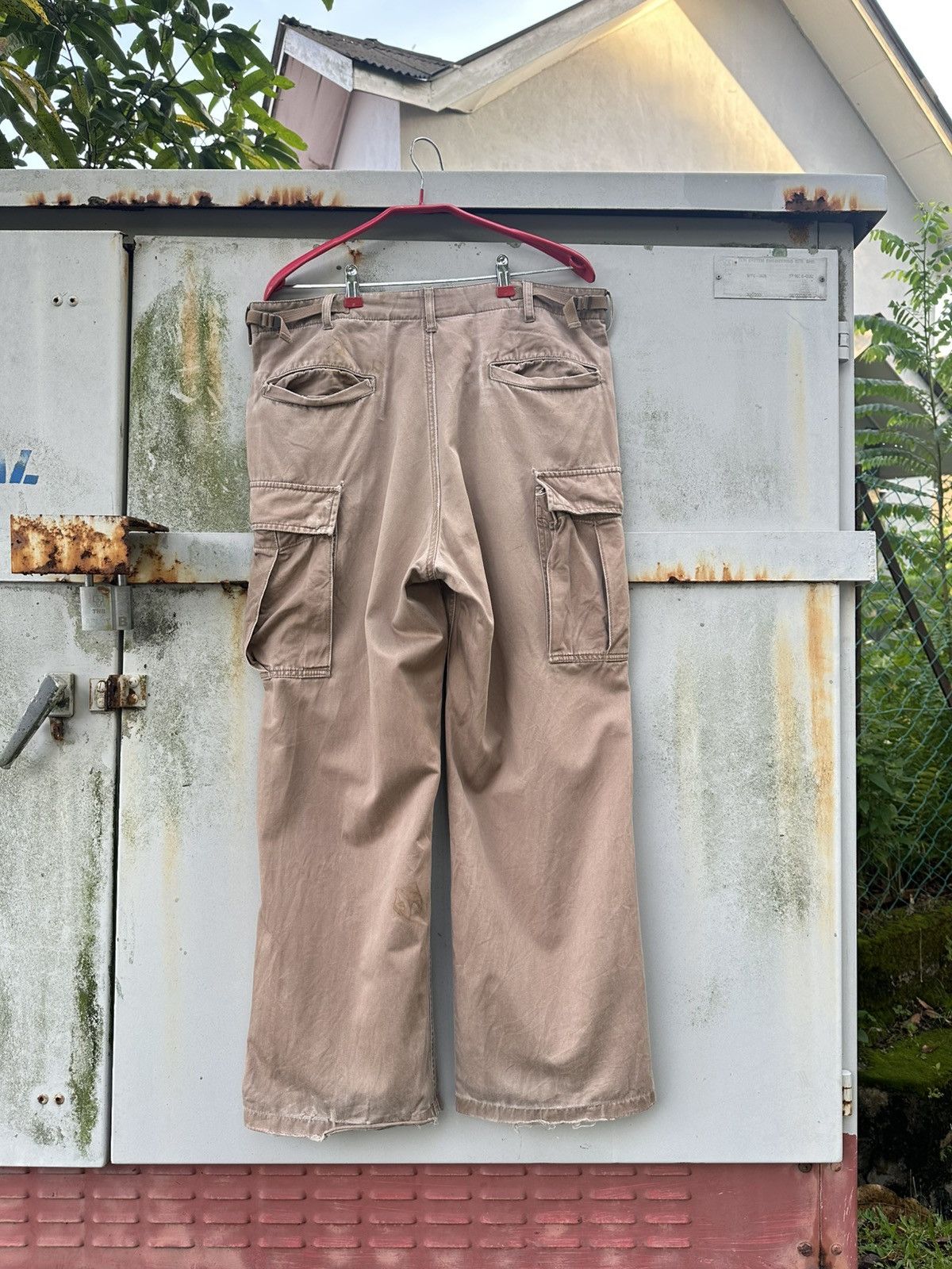 Avirex 👹Vintage THRASHED Avirex Baggy Cargo Pants Size US 33 - 2 Thumbnail