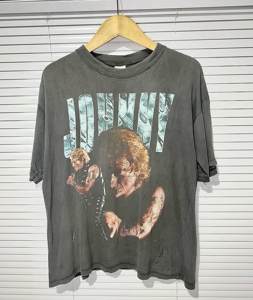 Vintage RARE VINTAGE 90s JOHNNY HALLYDAY Amazing Fades Distressed Size US M / EU 48-50 / 2 - 1 Thumbnail
