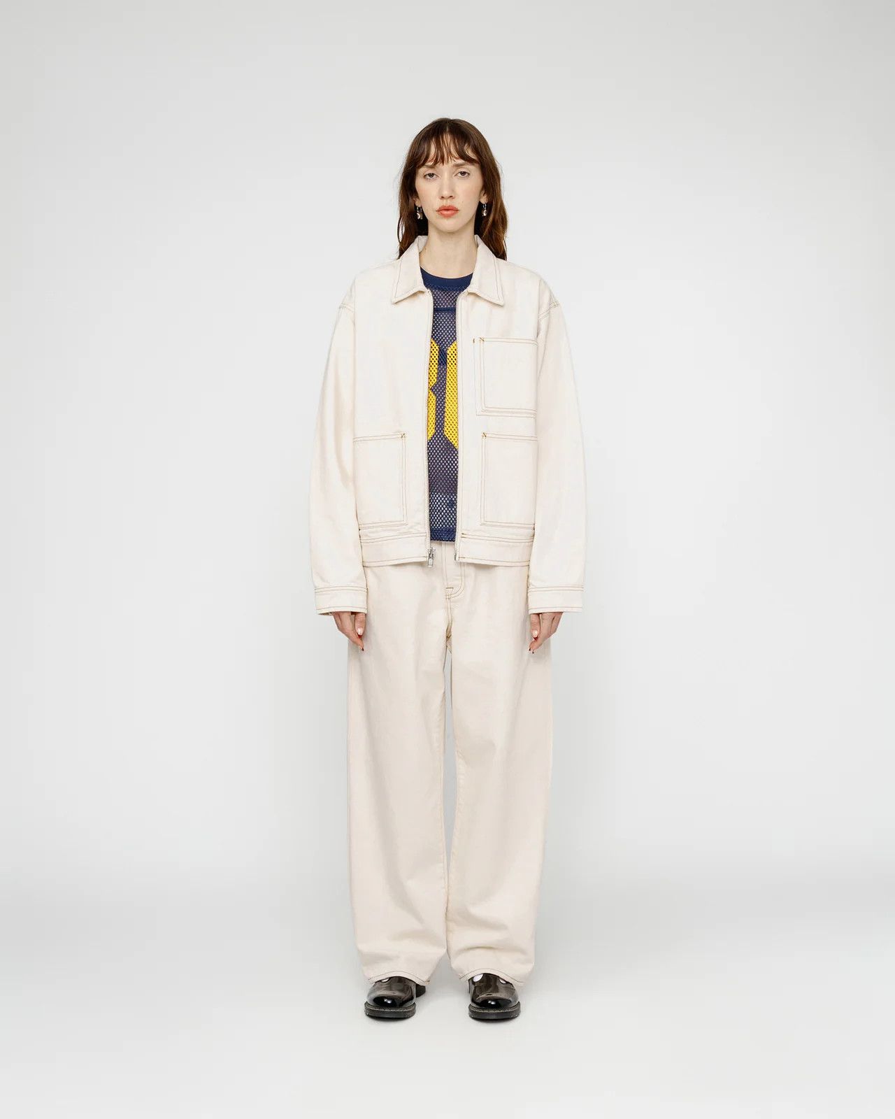 Stussy ZIP WORK JACKET DENIM Size US S / EU 44-46 / 1 - 4 Thumbnail