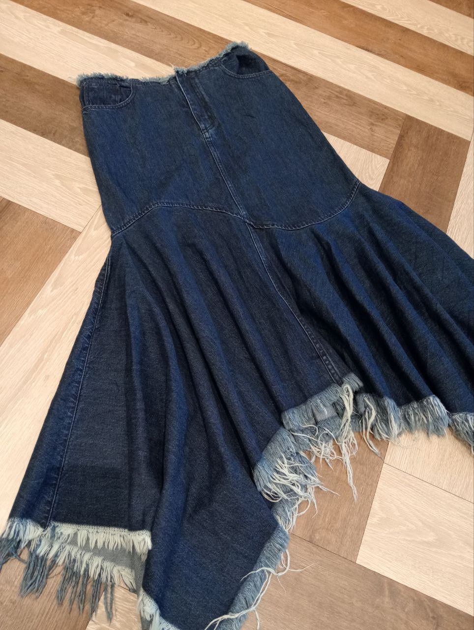 Marques'Almeida MARQUES ALMEIDA INDIGO DENIM ASYMMETRIC SKIRT Size 27" / US 4 / IT 40 - 8 Thumbnail