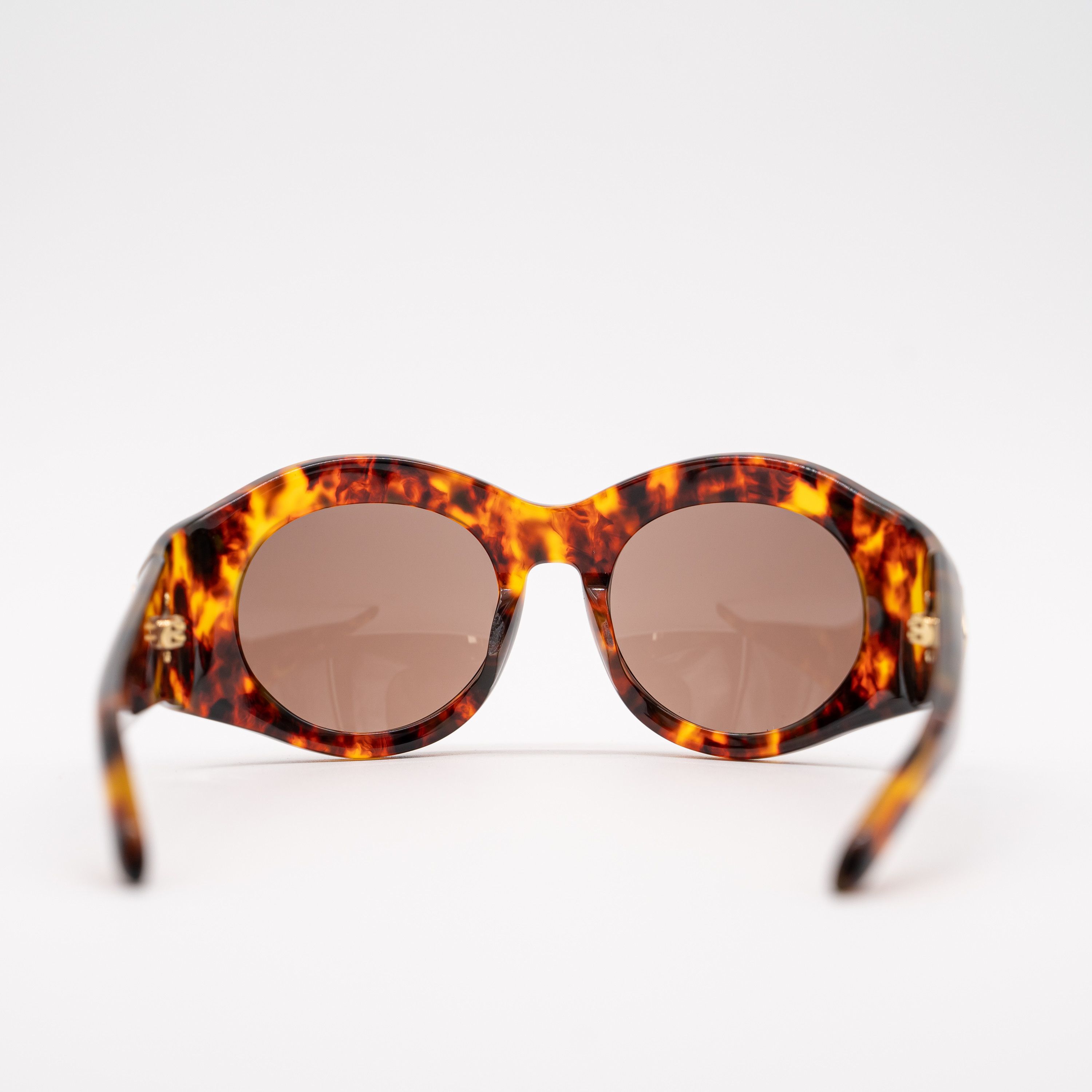 Casablanca CASABLANCA Round Goggle Acetate Sunglasses Tortoise Size ONE SIZE - 5 Thumbnail