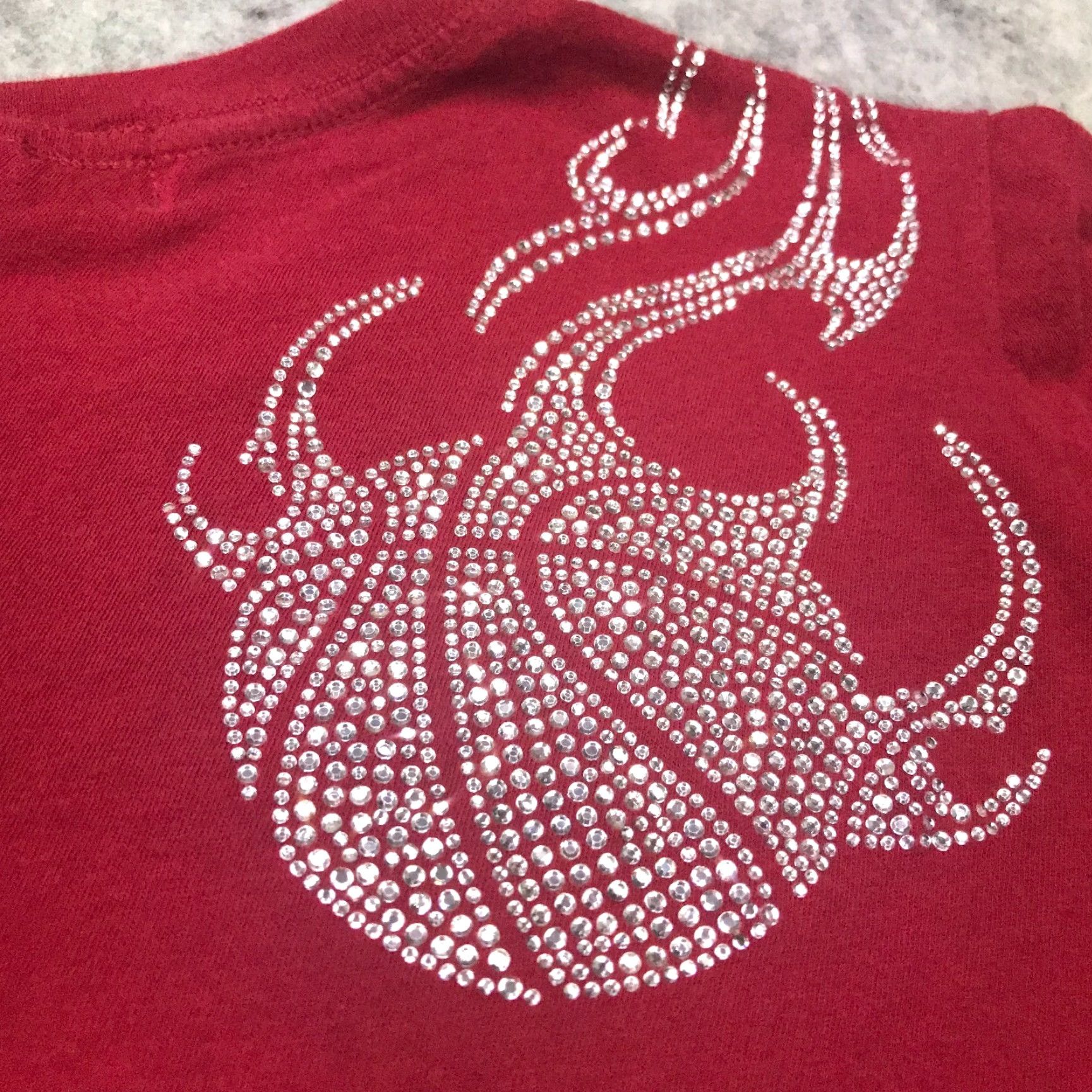 Vintage Rubee Couture Cleveland Cavaliers Blinged Embellished Rhinestones Womens T-Shirt Shirt Red Medium Size M / US 6-8 / IT 42-44 - 6 Thumbnail