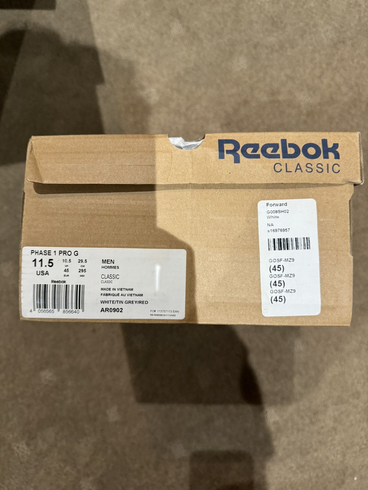 Gosha Rubchinskiy × Reebok GOSHA RUBCHINSKIY X REEBOK PHASE ONE PRO GREY Size US 11.5 / EU 44-45 - 2 Thumbnail