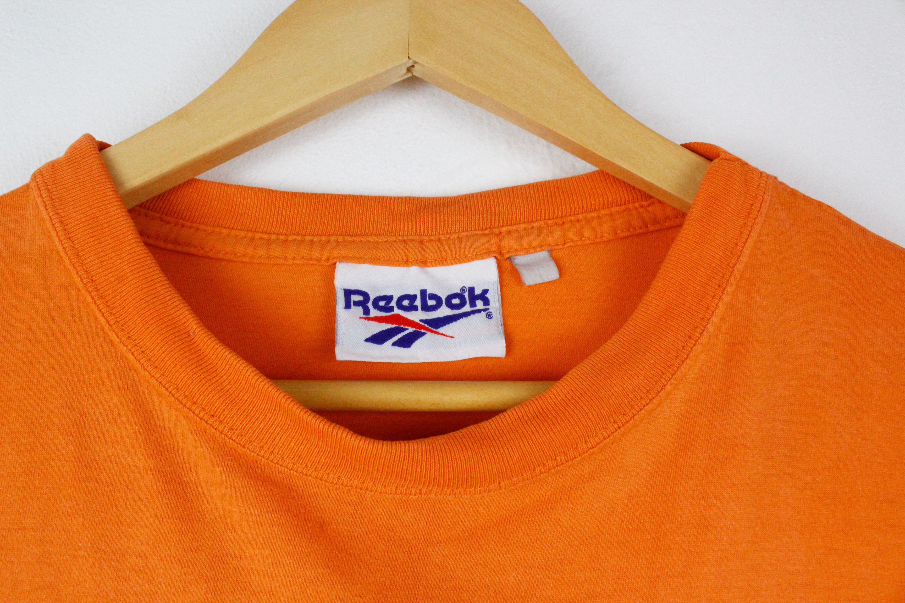 Reebok × Vintage Vintage Reebok Orange Handball Graphic Logo Crew T-shirt Size US XL / EU 56 / 4 - 4 Thumbnail