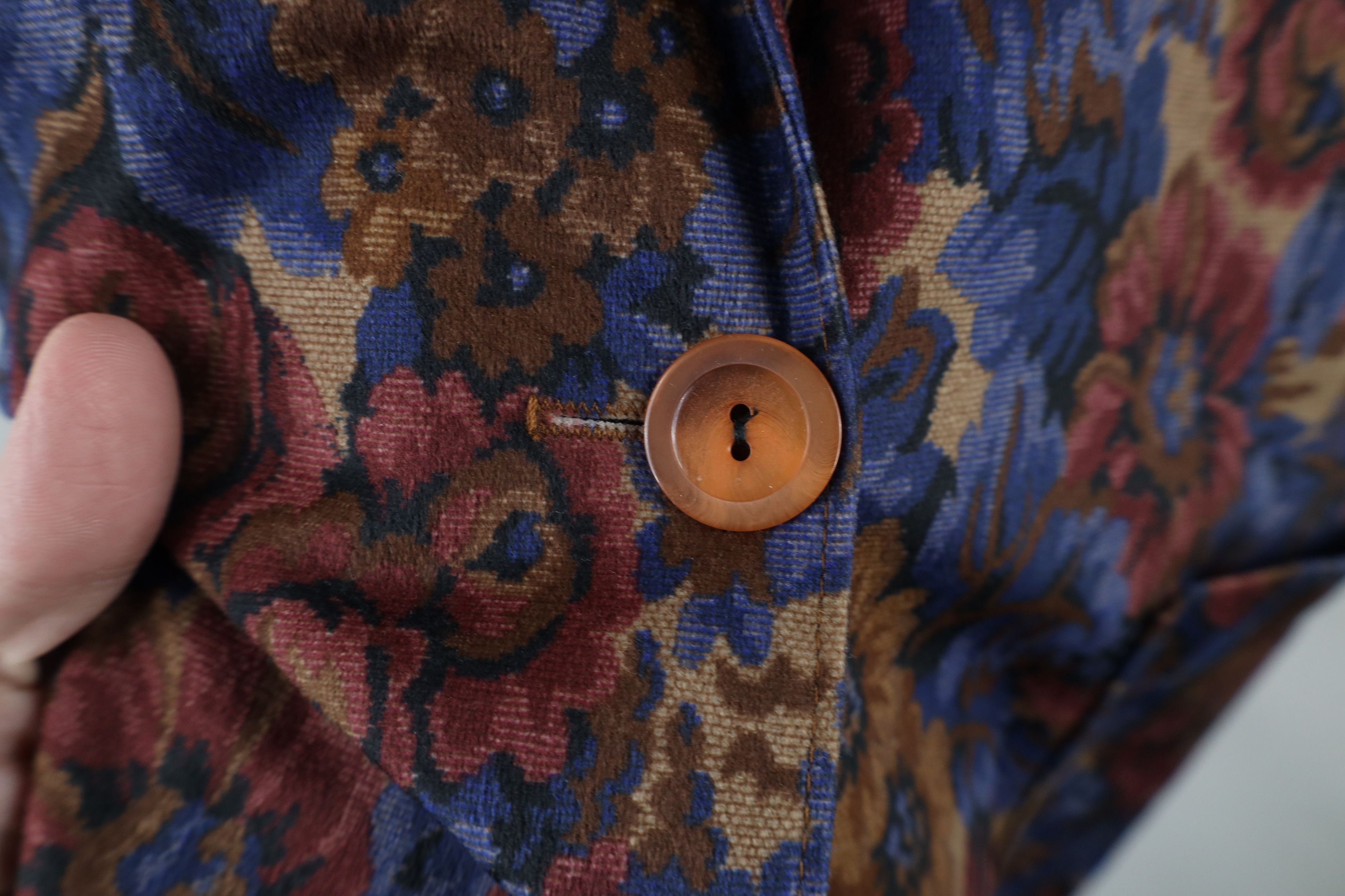 Vintage Vintage 90s Streetwear Floral One Button Blazer Jacket USA Size XXL / US 16-18 / IT 52-54 - 4 Thumbnail
