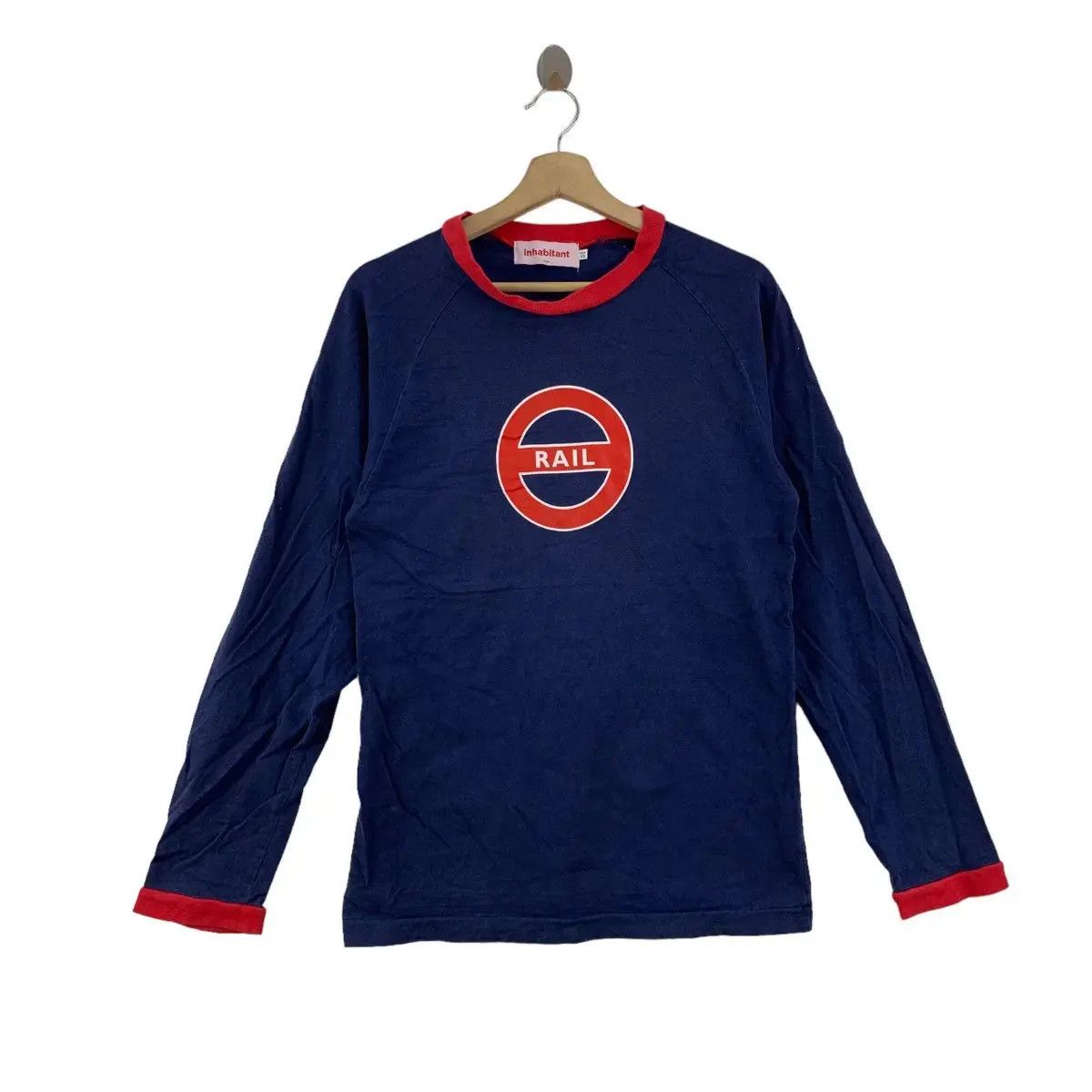 Vintage Vintage INHABITANT HAND GRIND Skate Tee Shirt Long Sleeve Size US S / EU 44-46 / 1 - 1 Thumbnail