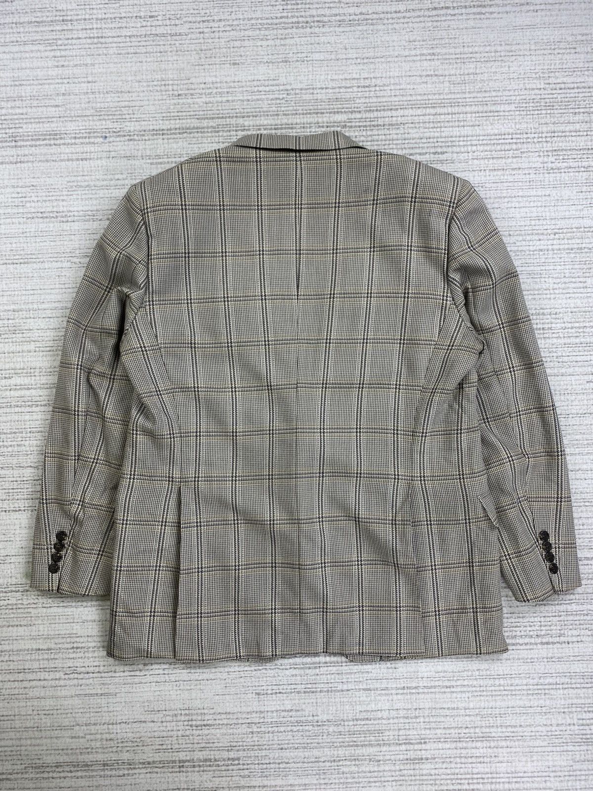 Givenchy × Vintage Vintage GIVENCH Grey Plaid Luxury Suit Blazer Size US M / EU 48-50 / 2 - 2 Thumbnail