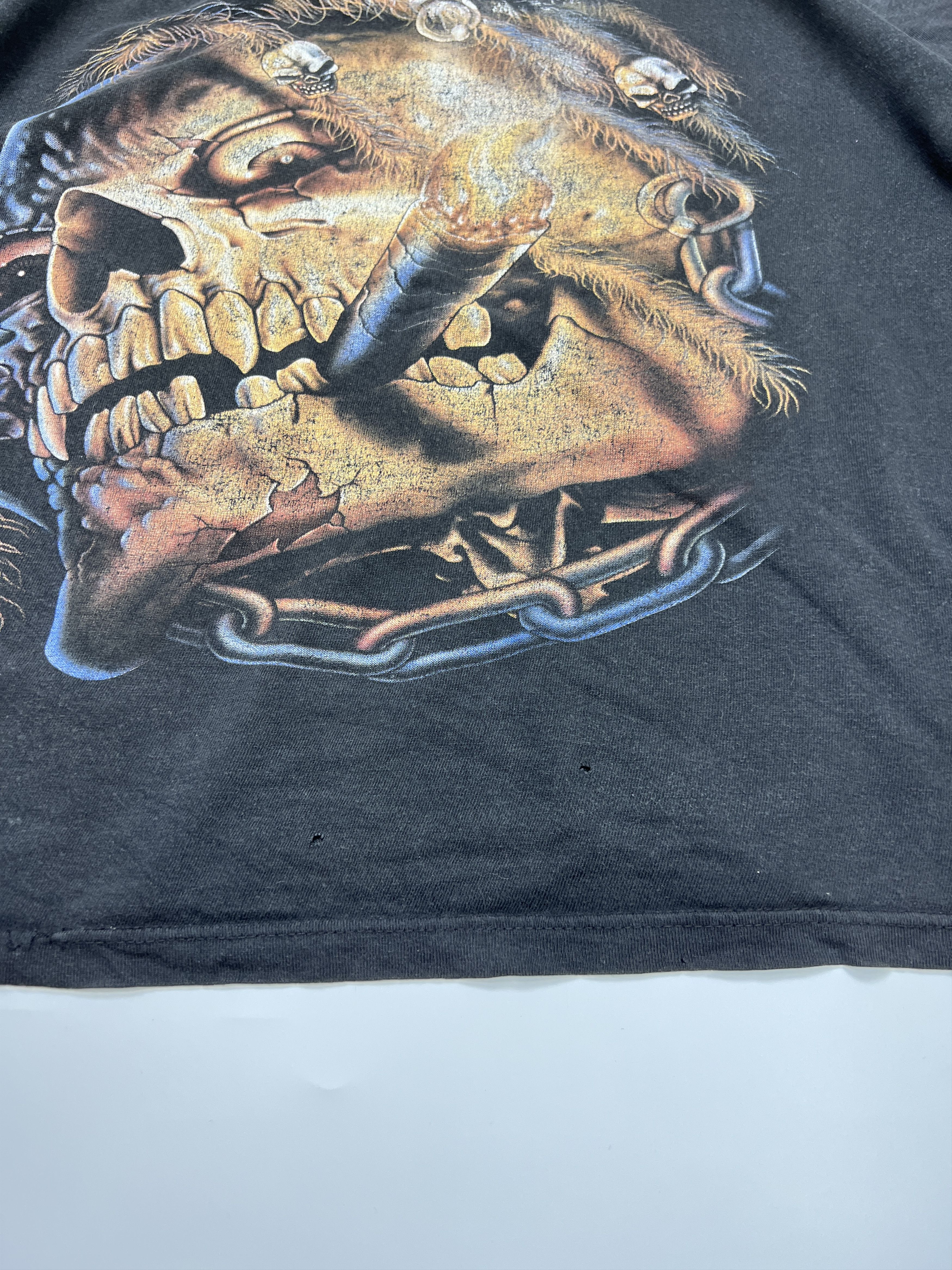 Vintage Crazy Y2K Skeleton Both Side Printed Opium Tee Thrashed Size US S / EU 44-46 / 1 - 6 Thumbnail