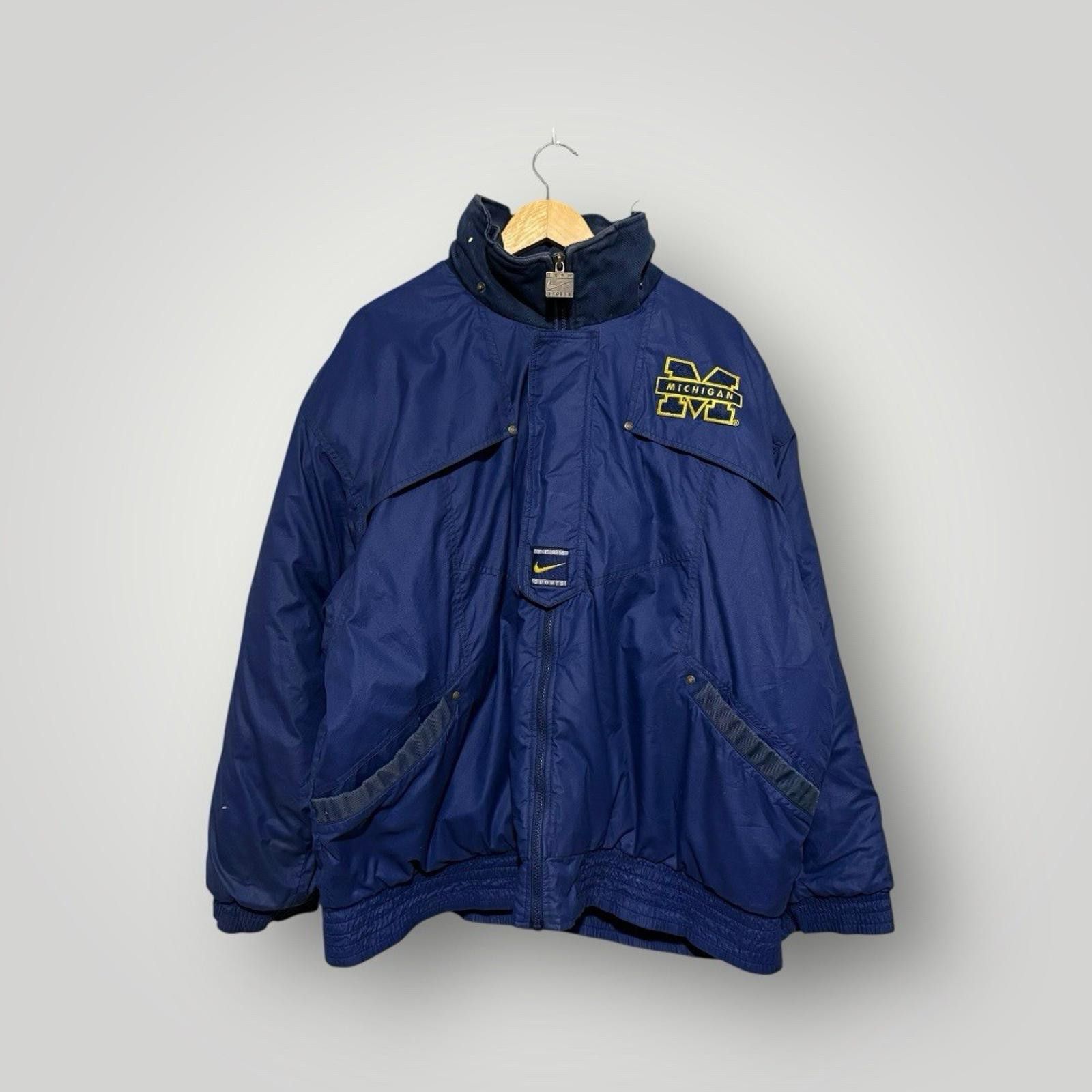 Nike 90s Michigan Wolverines Puffer Jacket Size XL Men’s Size ONE SIZE - 1 Thumbnail