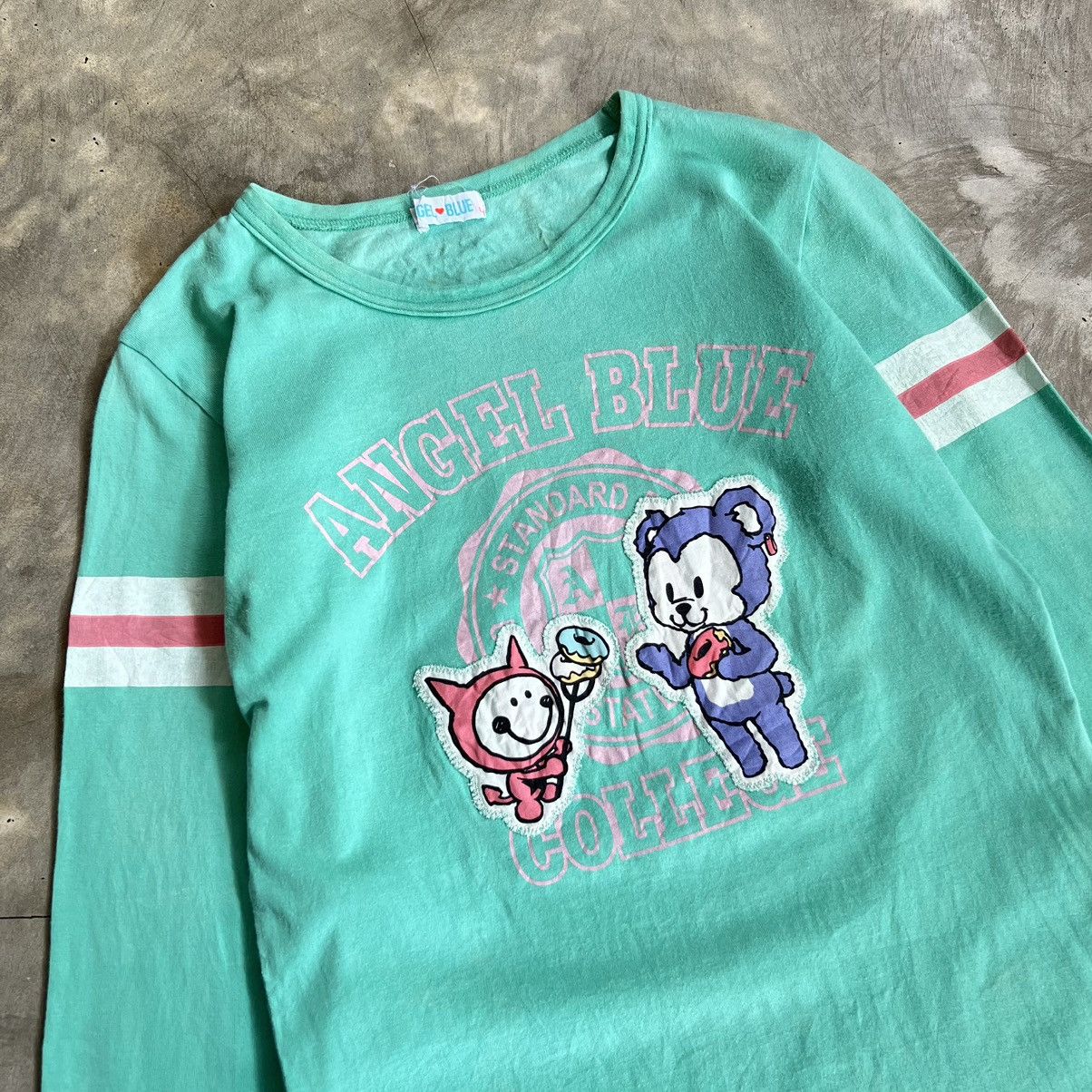 Angel Blue Vintage Y2K Angel Love Blue Long Sleeve Shirt Size L / US 10 / IT 46 - 2 Thumbnail