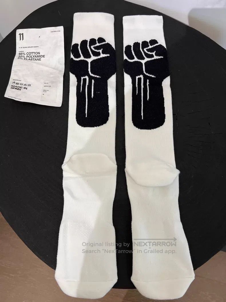Boris Bidjan Saberi Boris Bidjan Saberi Size M Long cotton socks with number '1 Size ONE SIZE - 1 Thumbnail