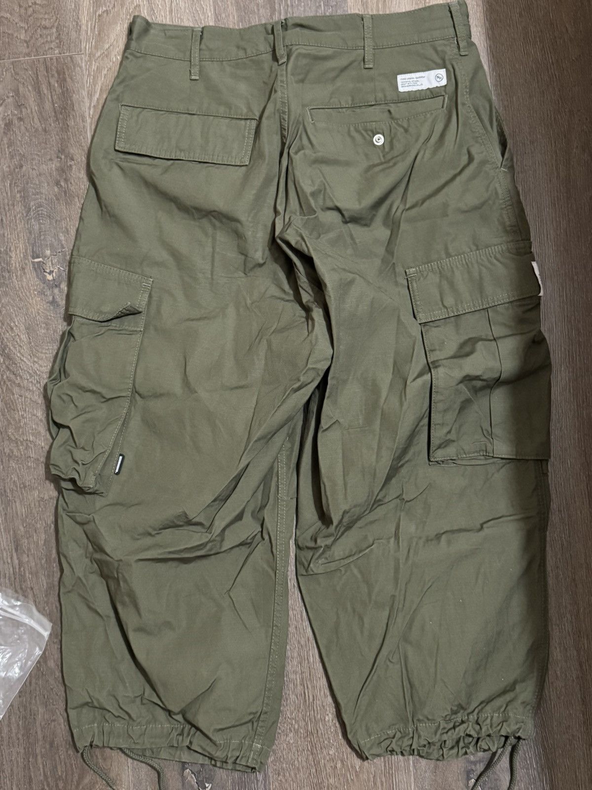 Neighborhood Neighborhood Wide Cargo Pants - Olive Drab Size US 29 - 2 Thumbnail