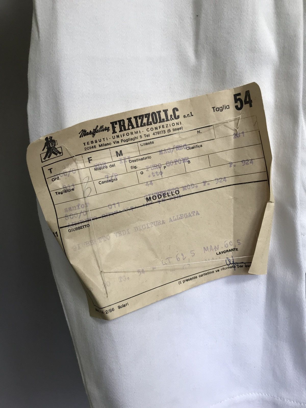 Vintage NWT fraizzoli milano jacket mens white vintage 80s Italy Size 44R - 5 Thumbnail