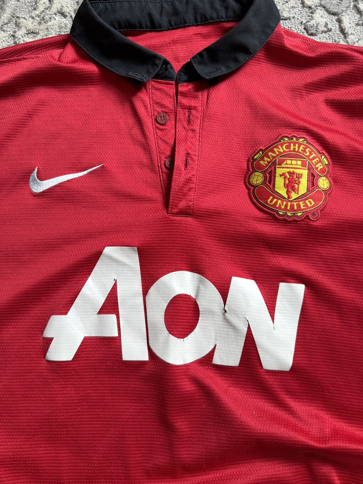 Nike × Vintage Vintage 2013/14 Manchester United Nike Soccer Jersey Size US L / EU 52-54 / 3 - 3 Thumbnail