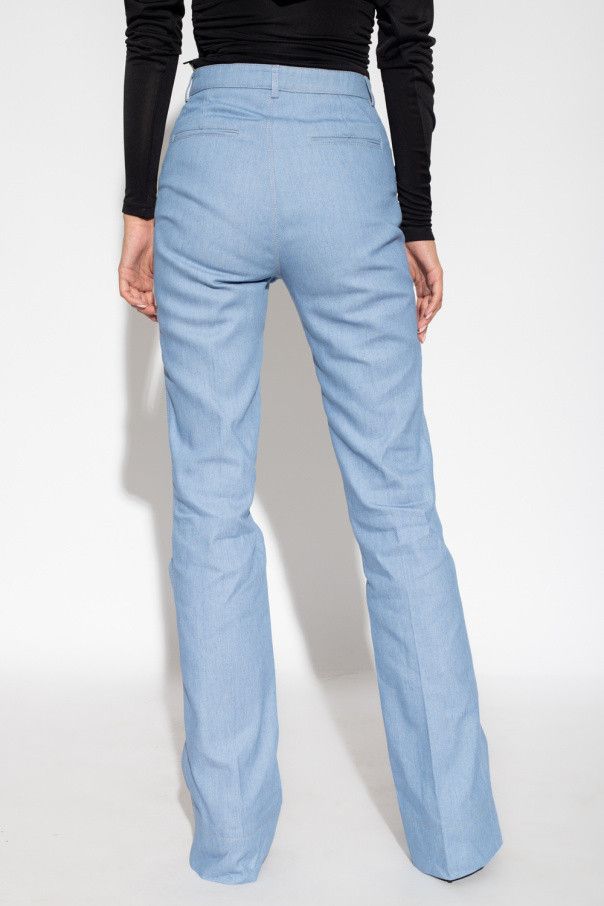 Saint Laurent Paris o1s1wg111024 Flared Pants in Sky Blue Denim in Blue Size 26" / US 2 / IT 38 - 4 Thumbnail