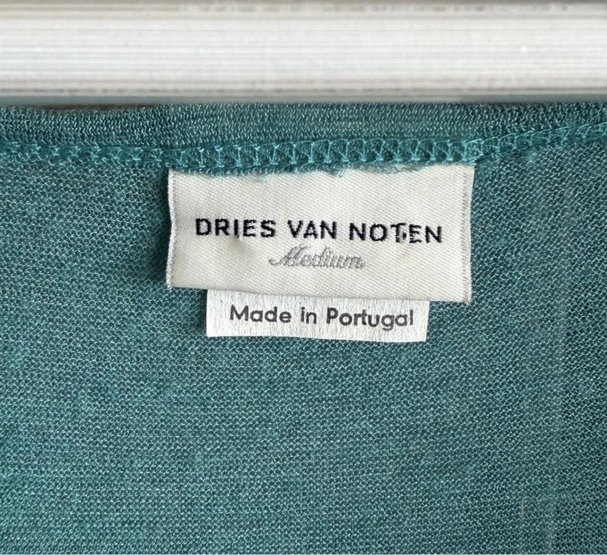 Dries Van Noten Rayon/Wool Turquoise Scoop Neck Long Sleeve Size M / US 6-8 / IT 42-44 - 3 Thumbnail