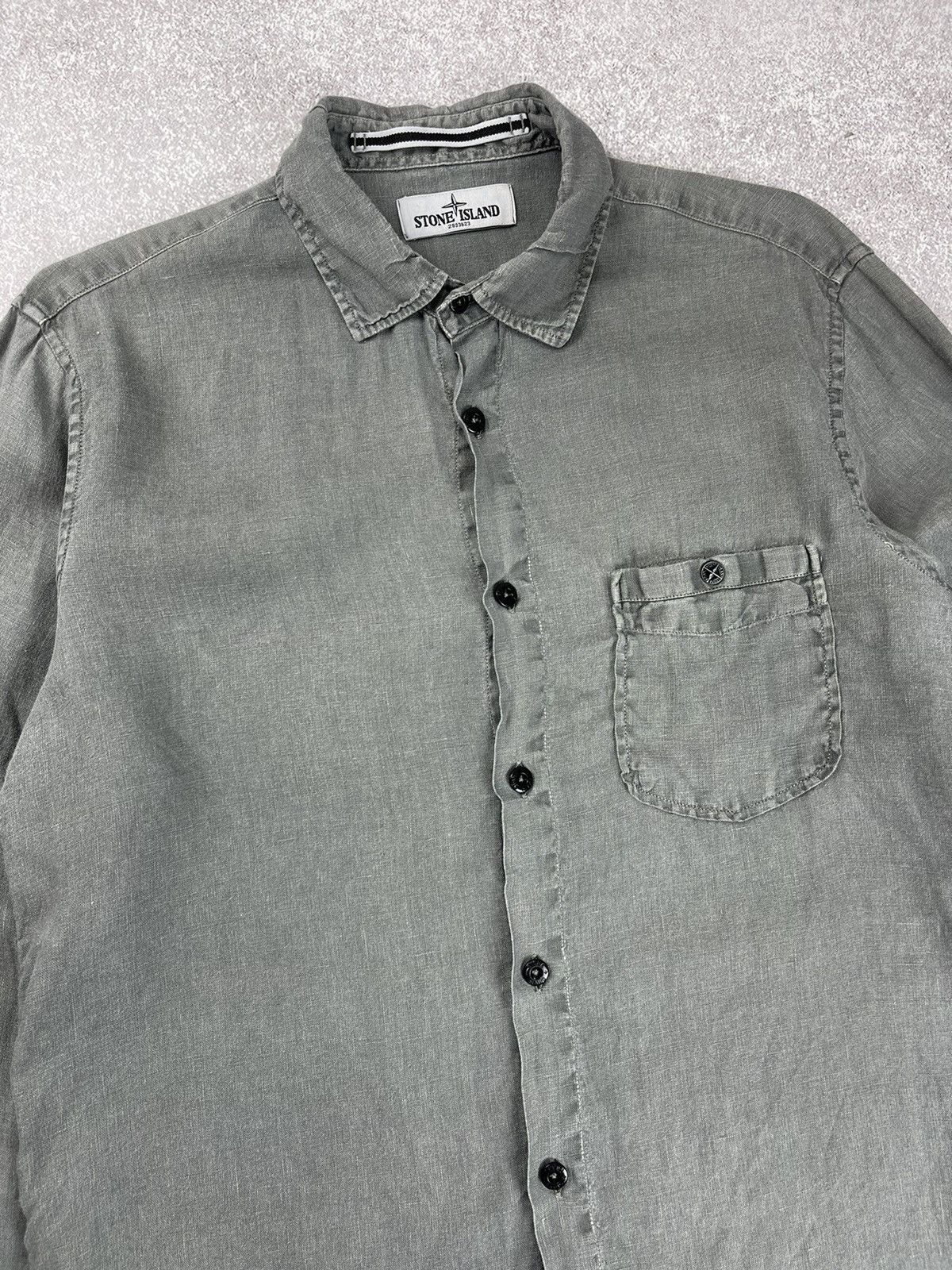 Stone Island Stone Island Long Sleeve Linen Shirt Size US M / EU 48-50 / 2 - 5 Thumbnail