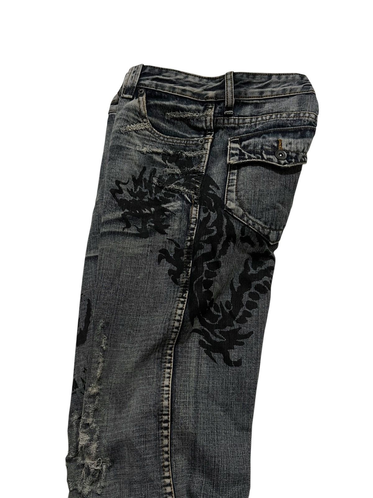 If Six Was Nine Semantic design tattoos washed flared pants Size US 30 / EU 46 - 3 Thumbnail