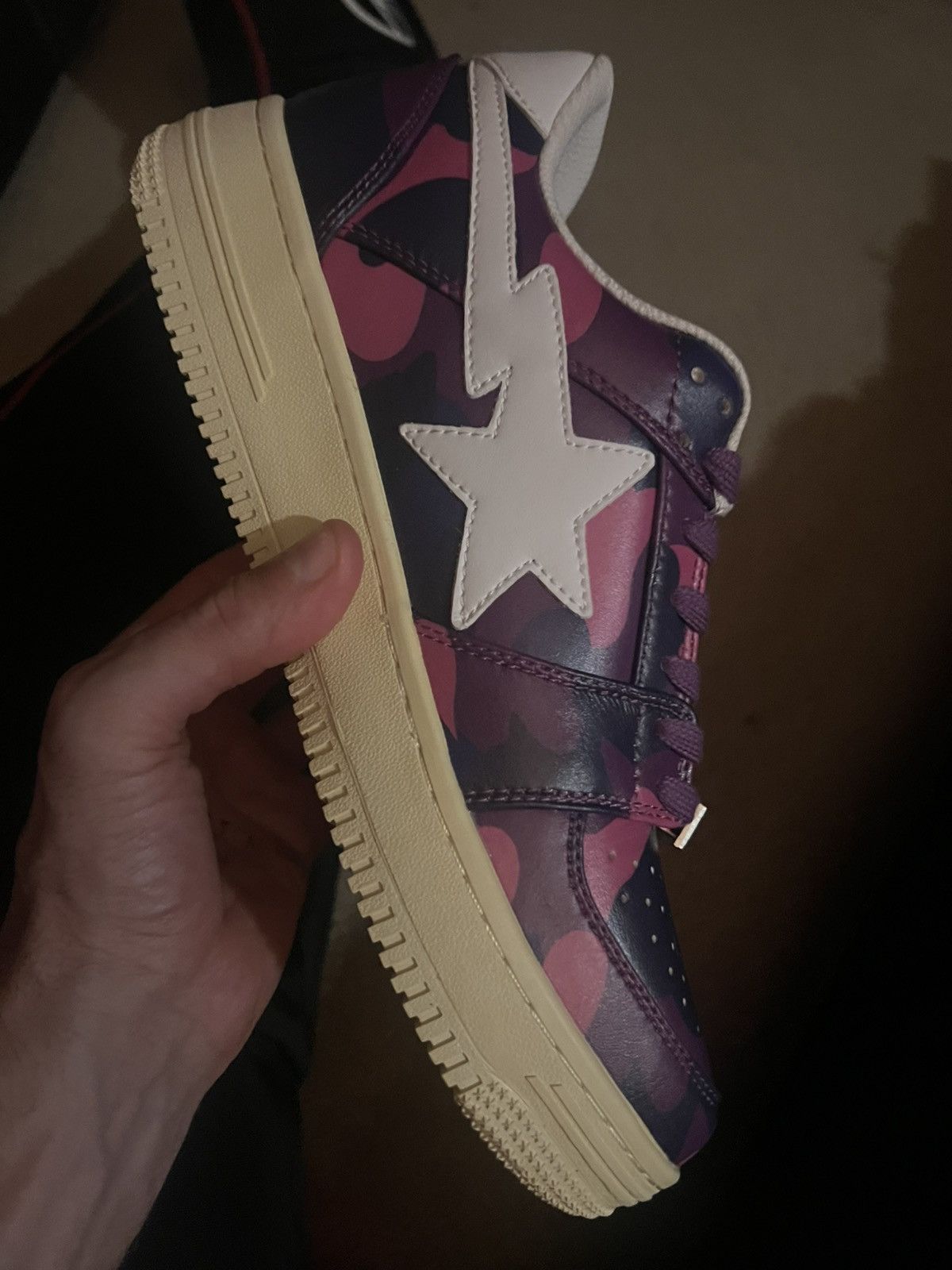 Bape A bathing ape Bape Bapesta purple camo sneakers size 10 Size US 10 / EU 43 - 3 Thumbnail