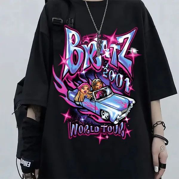 VIBE Y2K Bratz Graphic Printed Short Sleeve T-Shirts Size US L / EU 52-54 / 3 - 1 Thumbnail