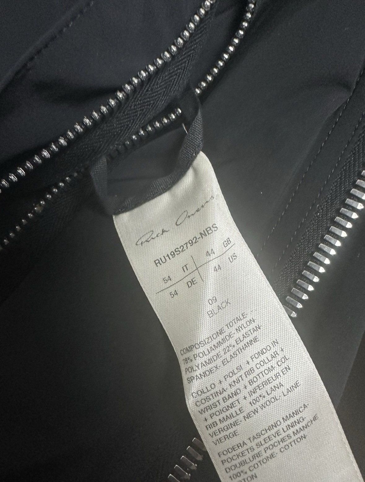 Rick Owens SS19 ‘BABEL’ Stretch Nylon Bomber Jacket Size US L / EU 52-54 / 3 - 8 Thumbnail