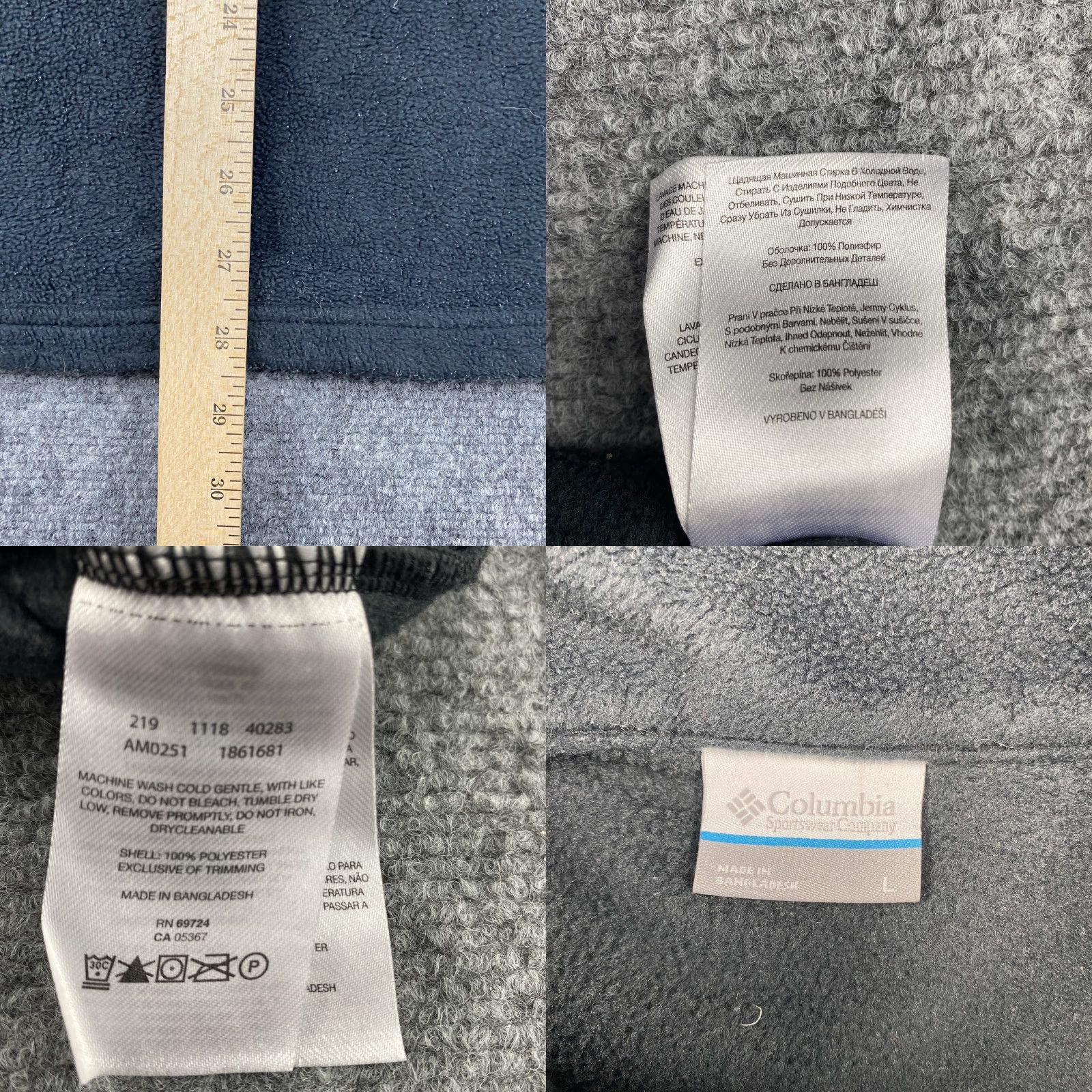 Vintage Columbia Sweatshirt Pullover Mens Large Black Fleece Snap Button Outdoor Hiking Mock Neck Long Sleeve Embroidered Logo Classic Polyester Size US L / EU 52-54 / 3 - 9 Thumbnail