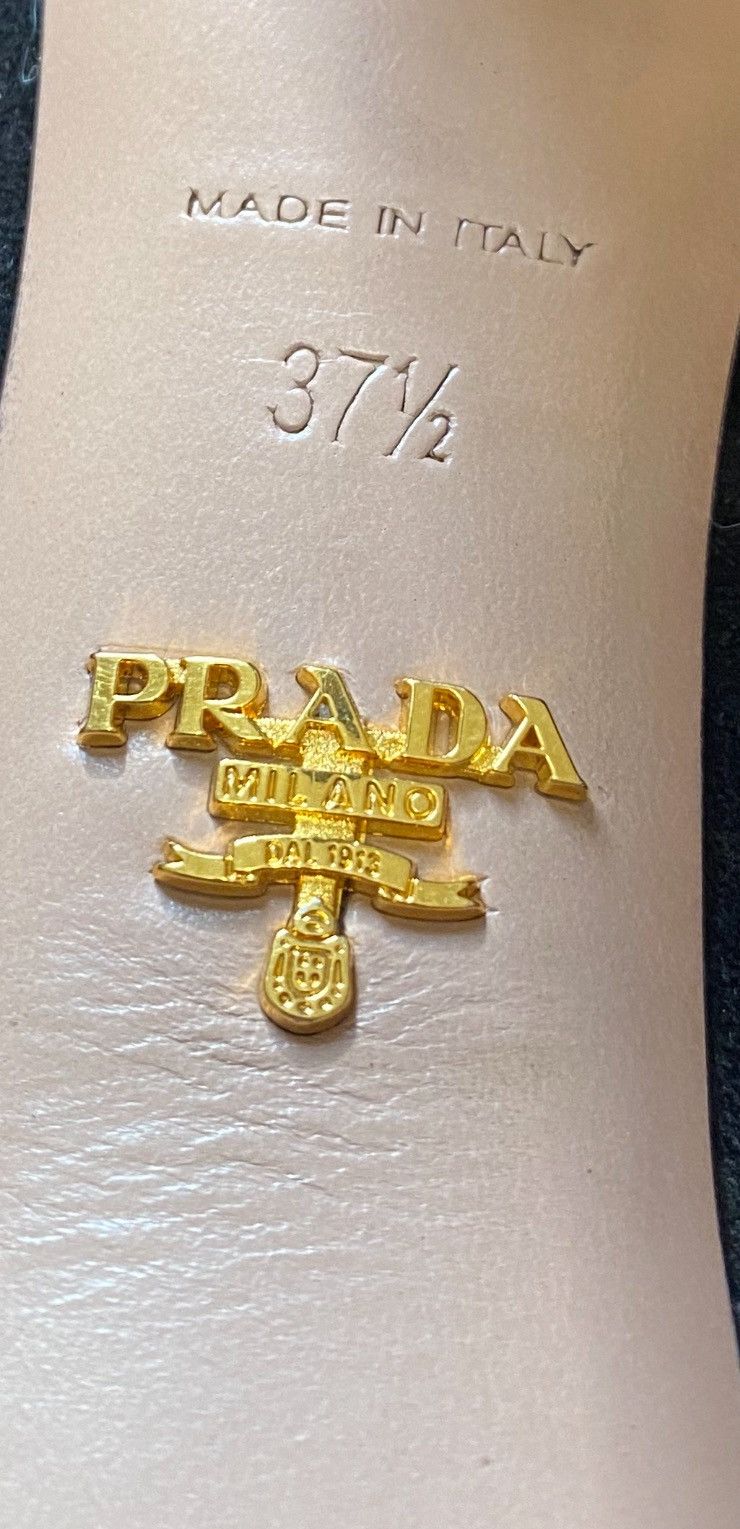 Prada Prada Black Suede Whipstitch ClassicHigh Heel PumpsSize 37.5 Size US 7.5 / IT 37.5 - 14 Thumbnail