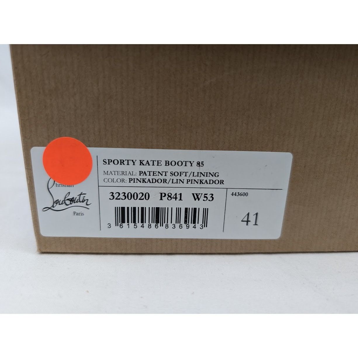 Christian Louboutin o1rshd1 Patent Soft Sporty Kate Booty 85 in Lin Pinkador Size US 11 / IT 41 - 23 Thumbnail