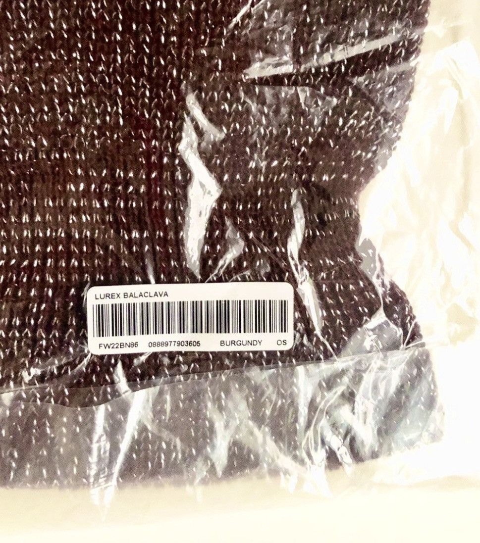 Supreme Supreme Lurex Balaclava BURGUNDY Size ONE SIZE - 3 Thumbnail