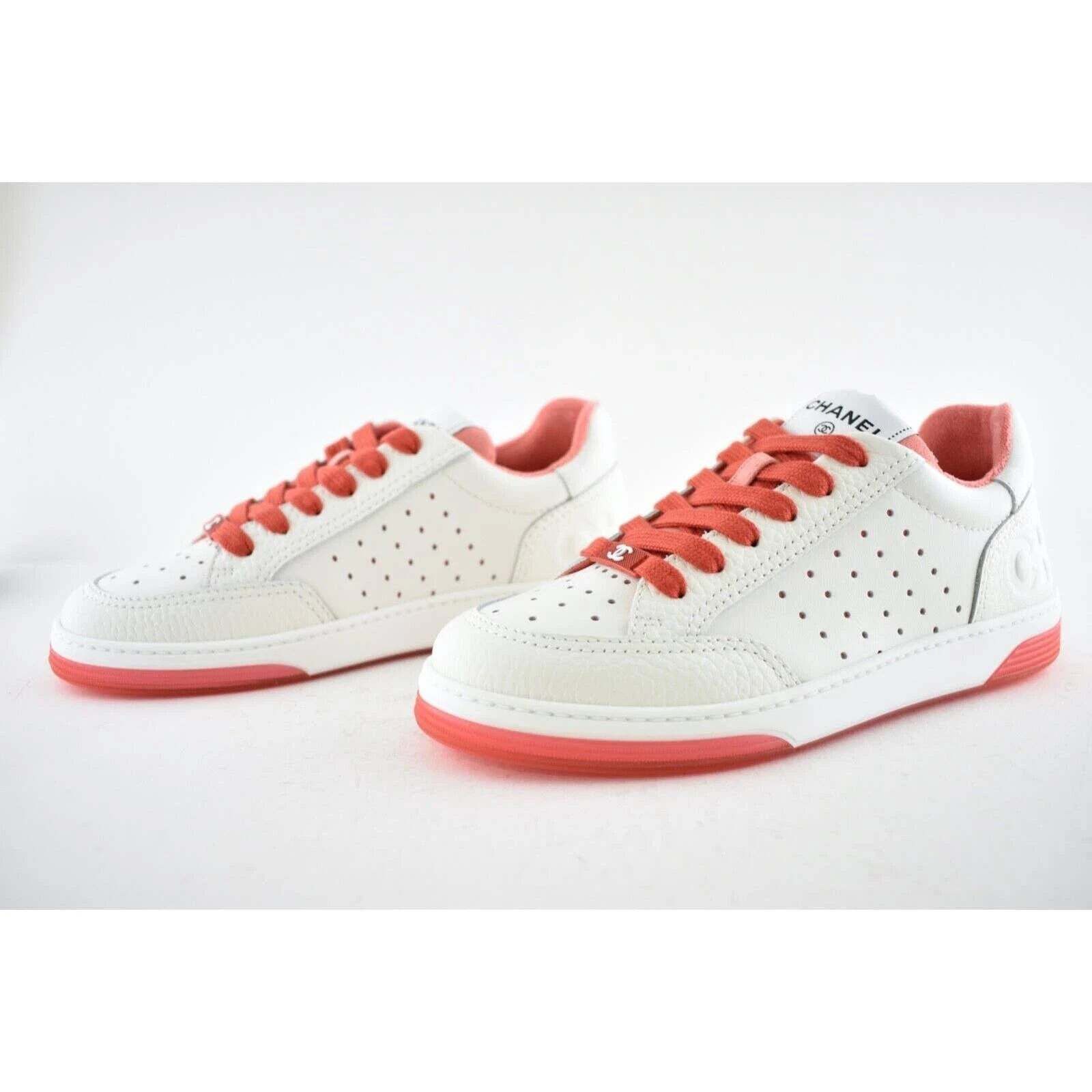 Chanel 22P CC Logo Flat Lace Up Tie Runner Trainer Sneaker 38 Size US 8 / IT 38 - 9 Thumbnail