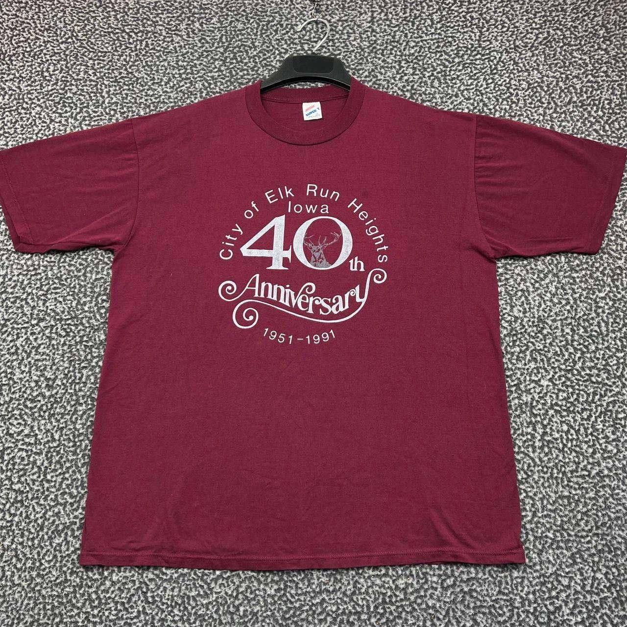 Jerzees Vintage Iowa City of Elk 40th Anniversary Shirt Men XL Size US XL / EU 56 / 4 - 1 Thumbnail