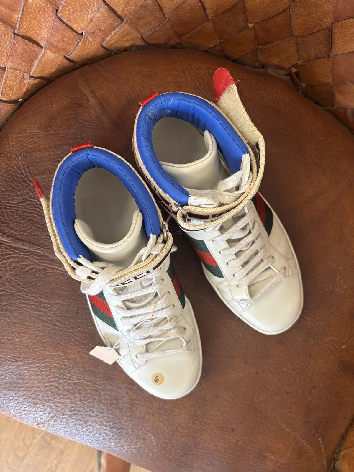 Gucci Gucci ace strap high top sneaker Size US 6 / IT 36 - 8 Thumbnail
