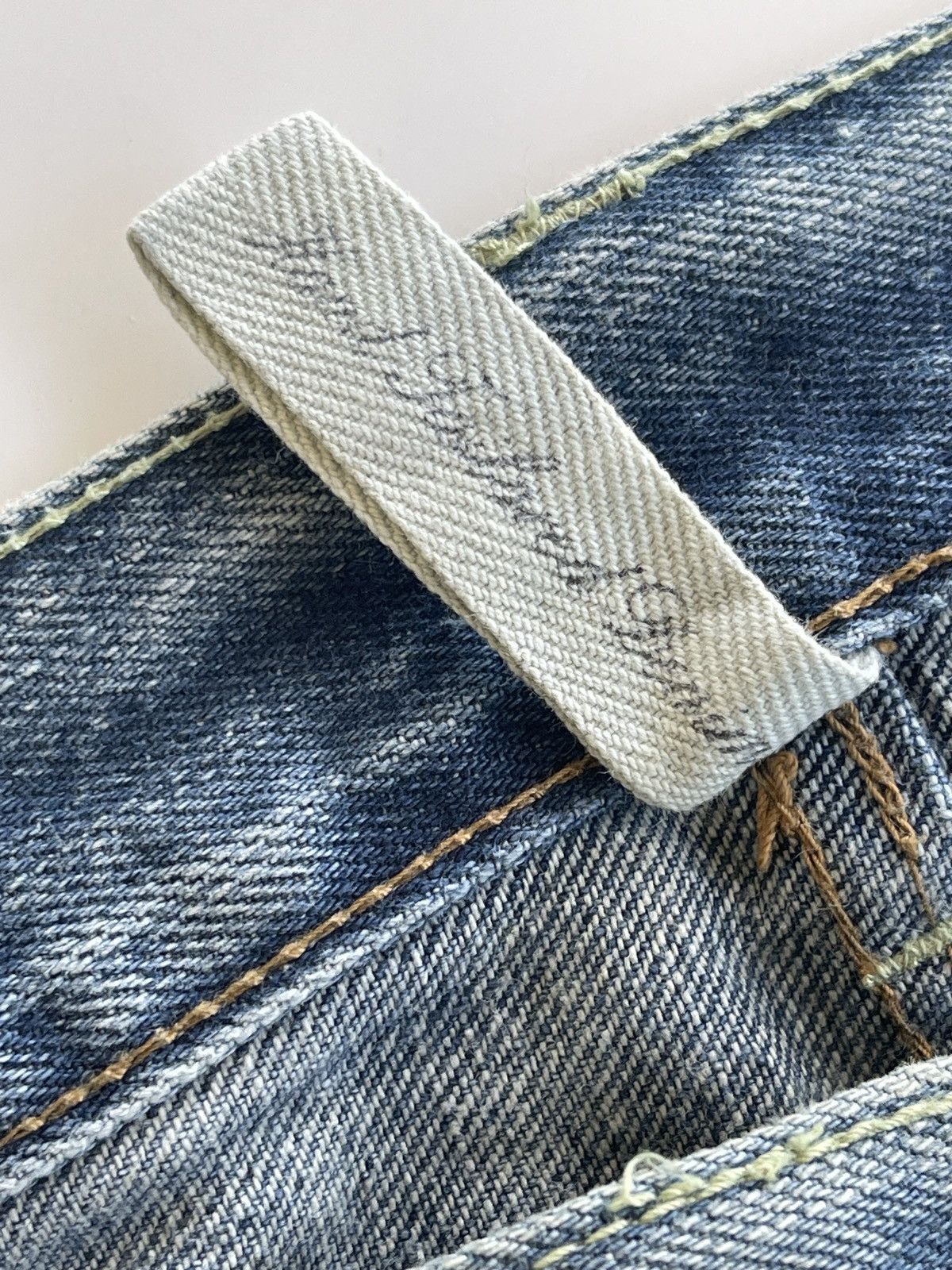 Japanese Brand PICK!!! Modish Style Flame Distressed Denim Size US 33 - 9 Thumbnail