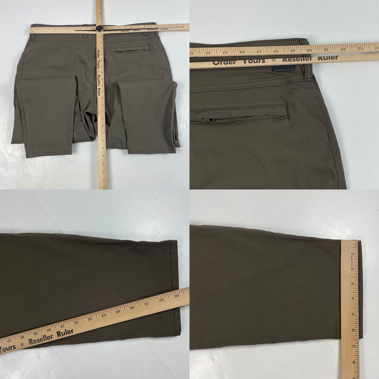 Vintage Projek Raw Pants Mens 40 x 29 Green Flex Chino Workwear Stretch Urban City Hiking Size US 40 / EU 56 - 9 Thumbnail