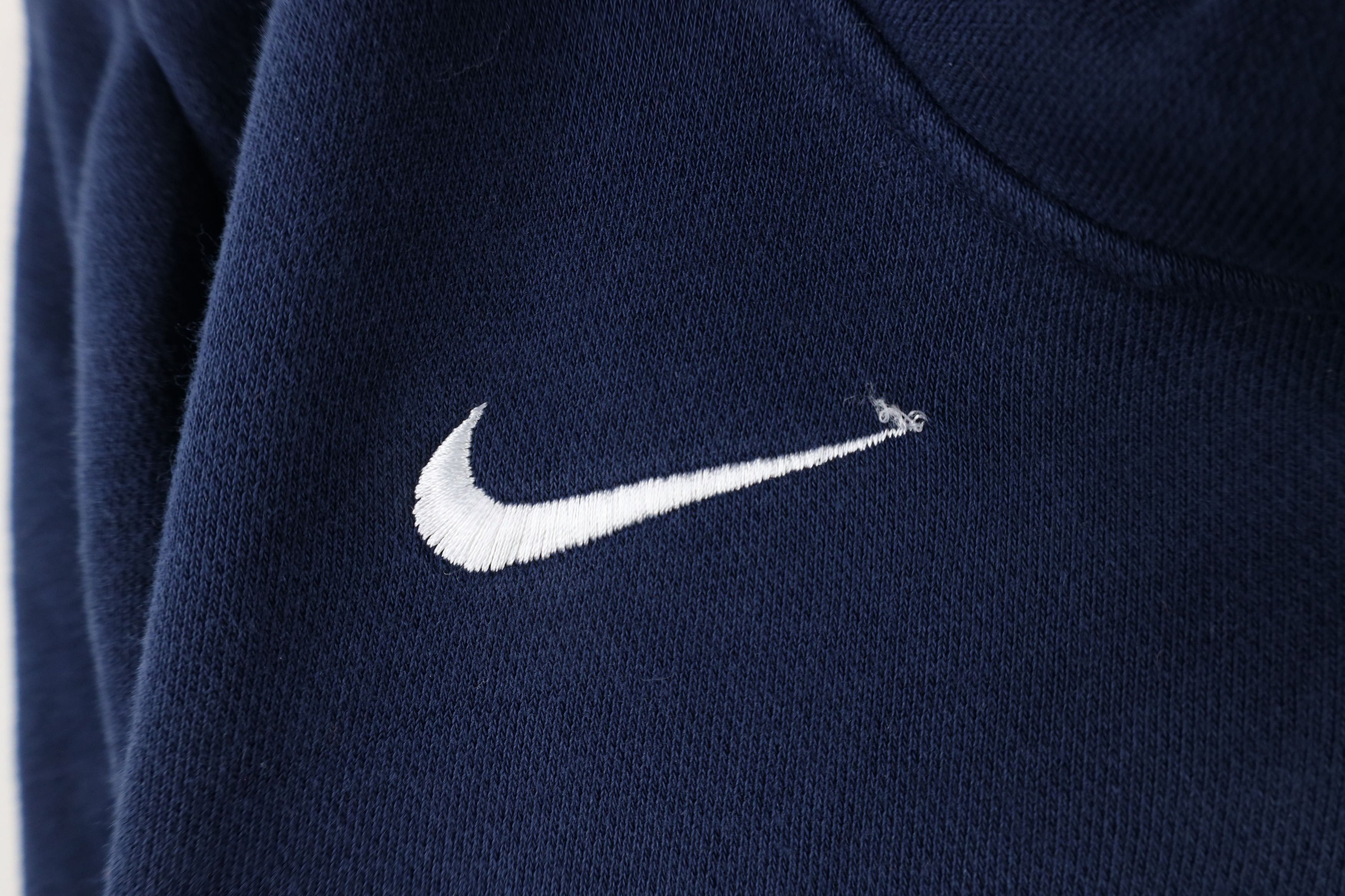 Nike × Vintage Vintage Nike Travis Scott Mini Swoosh Hoodie Sweatshirt Blue Size S / US 4 / IT 40 - 4 Thumbnail