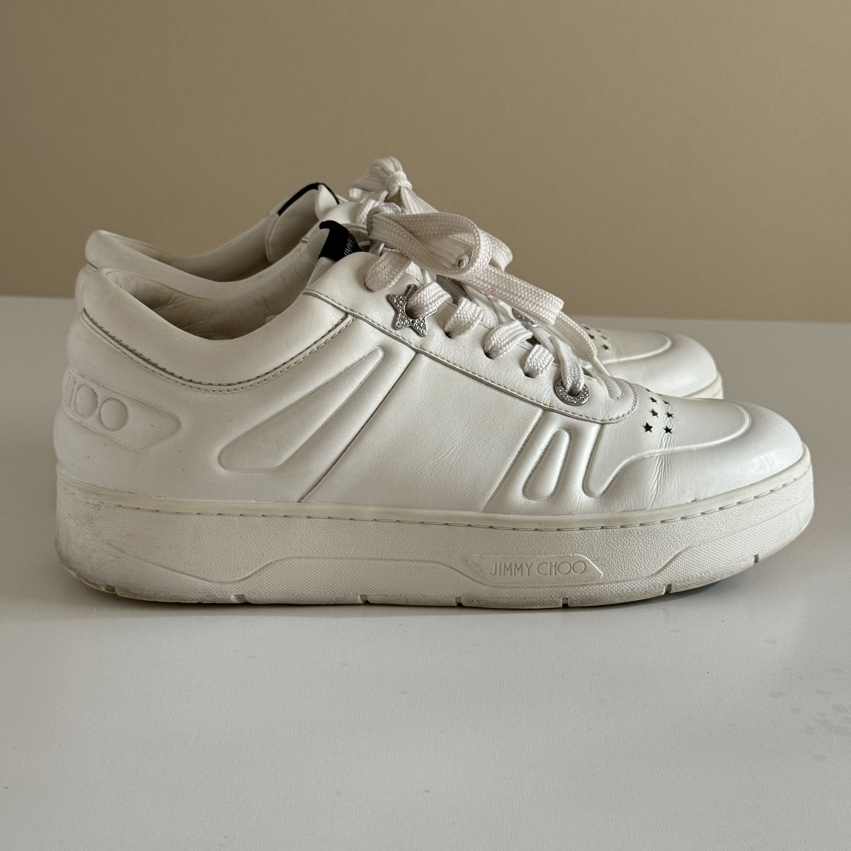 Jimmy Choo Jimmy Choo lace up sneaker (hawaii/F CLF) sz US 8.5 Size US 8.5 / IT 38.5 - 1 Thumbnail
