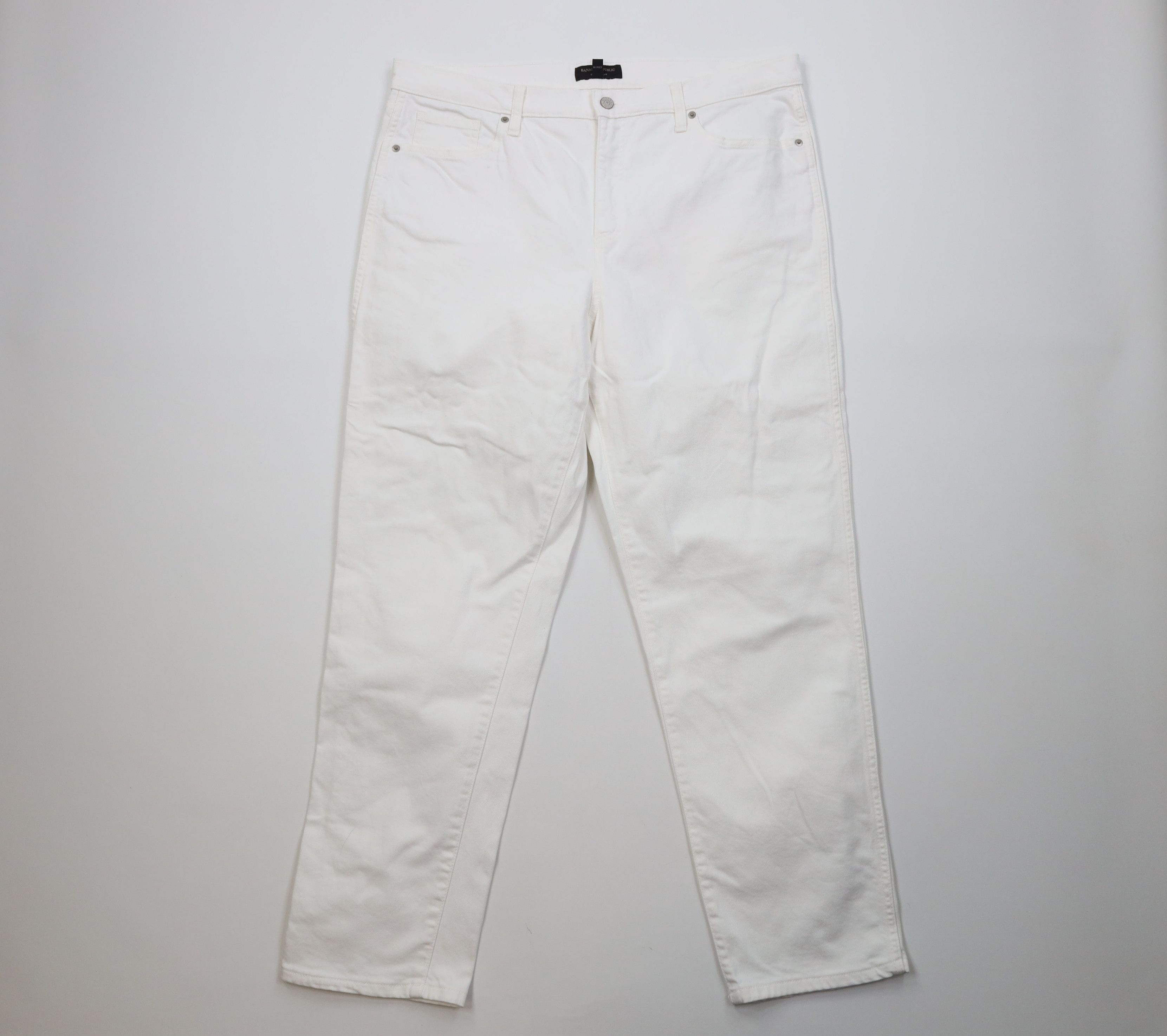Banana Republic Banana Republic Relaxed Baggy Denim Jeans White Stretch Size 38" / US 16 / IT 52 - 1 Thumbnail