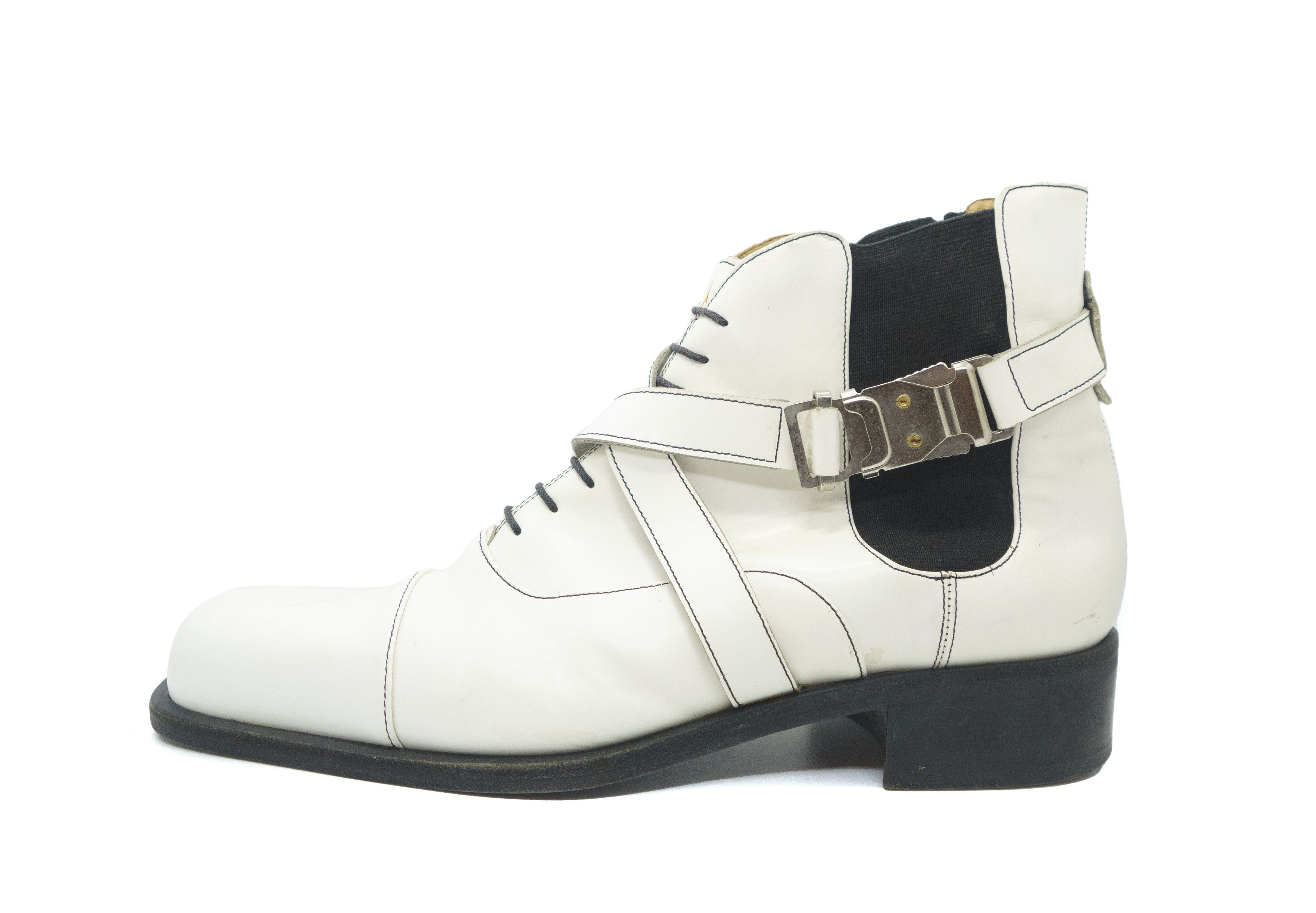 Hugo 90S Carabiner Avant Garde Leather Boots Vintage Size US 12 / EU 45 - 2 Thumbnail