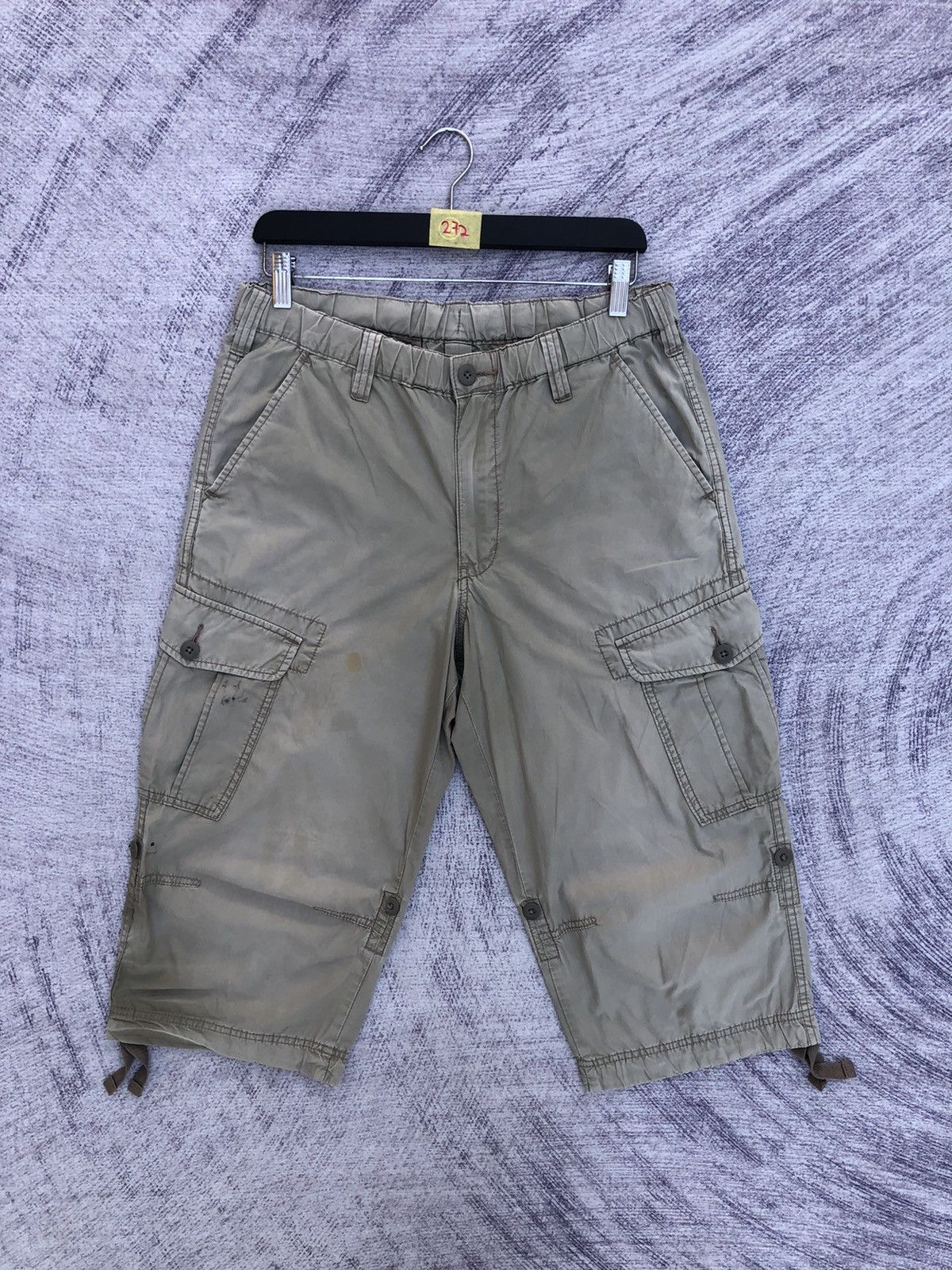Japanese Brand × Uniqlo 🔴Uniqlo X Cropped Cargo Pants Multipocket Stretchable Size US 31 - 1 Thumbnail