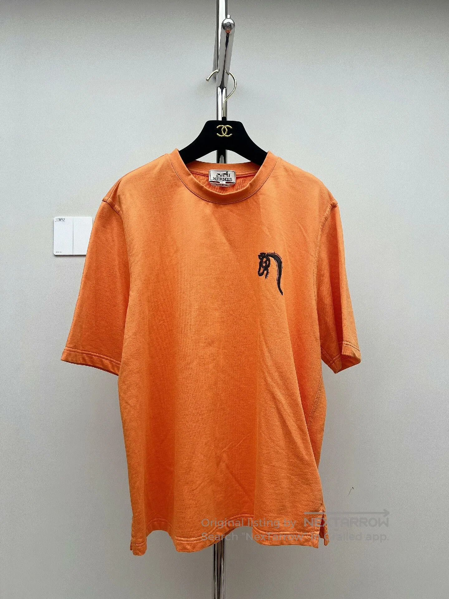 Hermes Hermes Men's Orange Horse Head Short Sleeve T-shirt. Size US M / EU 48-50 / 2 - 1 Thumbnail