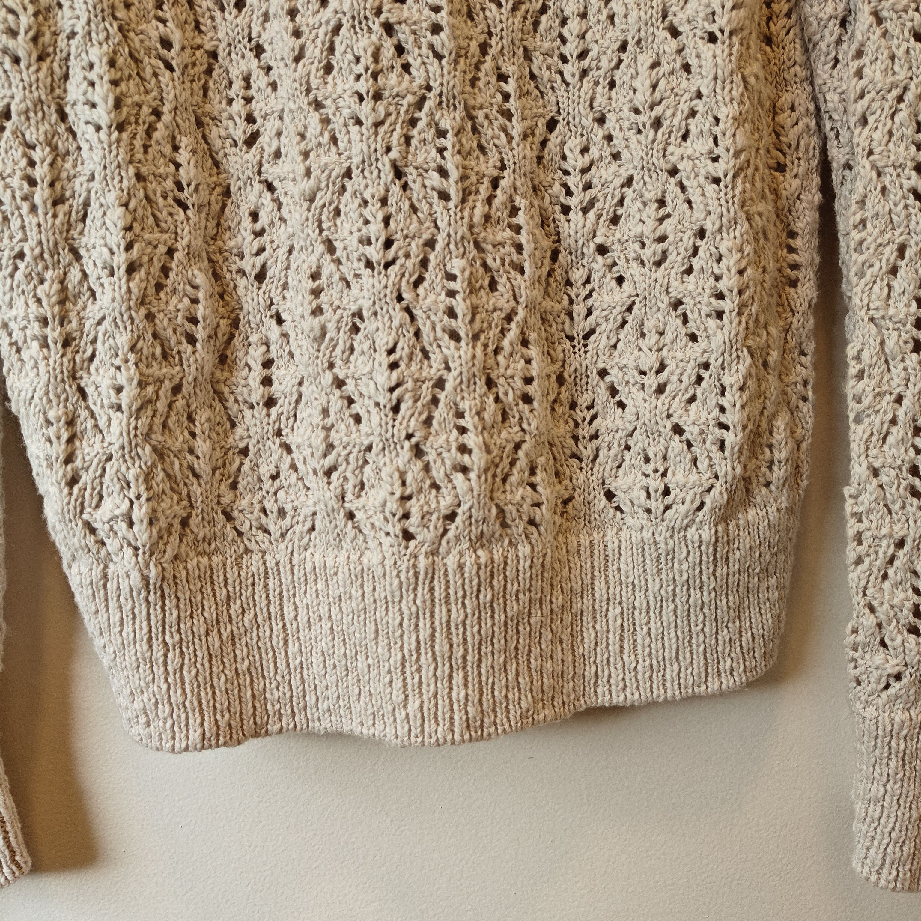 3sixteen NWT Knit ecru cardigan, crochet fits small $298 Size US M / EU 48-50 / 2 - 15 Thumbnail