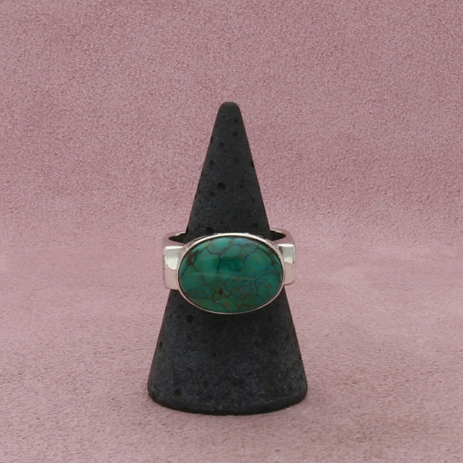 Sterling Silver sterling silver turquoise squared band ring size 8.75 Size ONE SIZE - 3 Thumbnail
