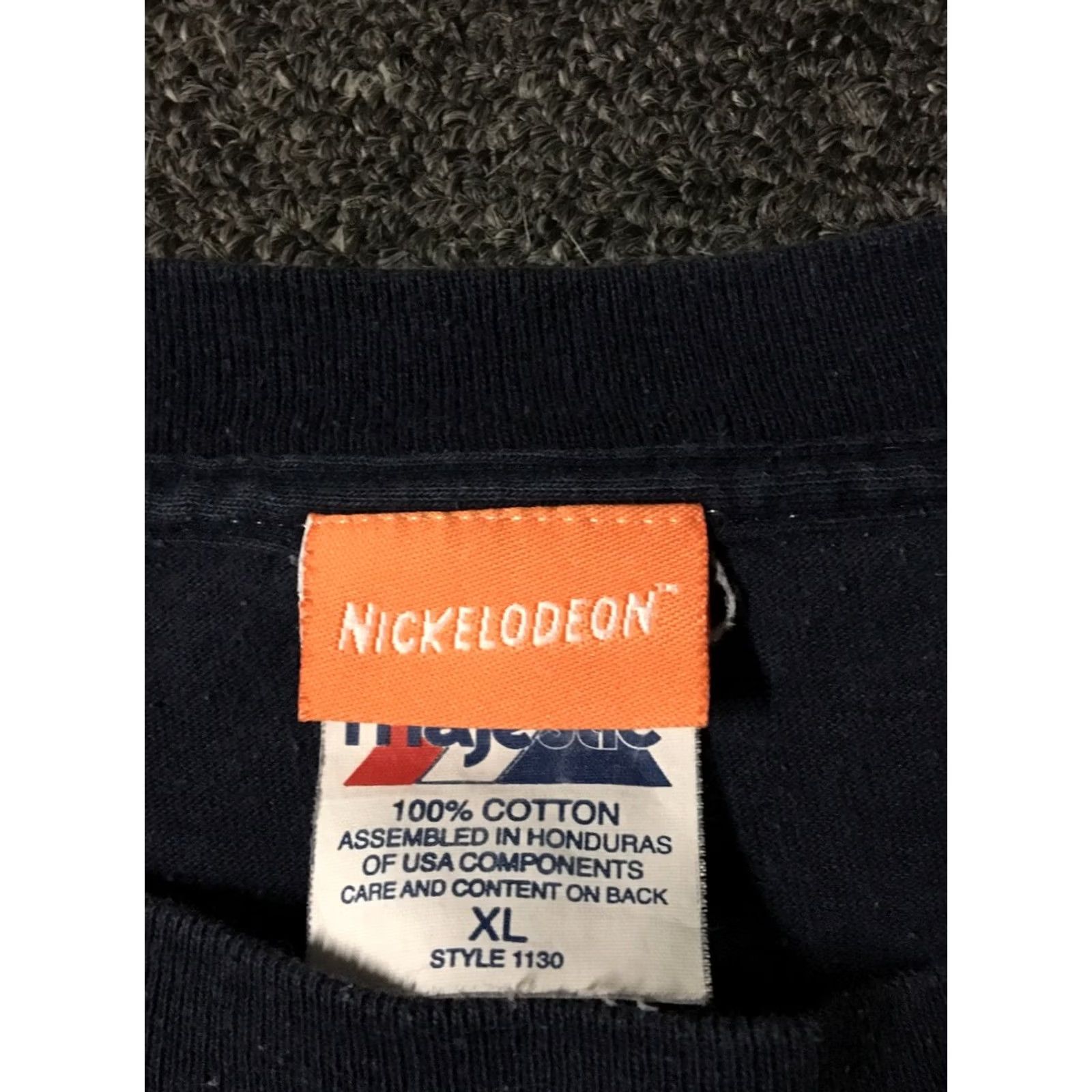 Nickelodeon VINTAGE SpongeBob SquarePants Promo Shirt XL Nickelodeon Cartoon TV 90s Squidward Sandy Rocketeer Striped Graphic Tee Mens Blue Boys Girls Mens Size US XL / EU 56 / 4 - 6 Thumbnail