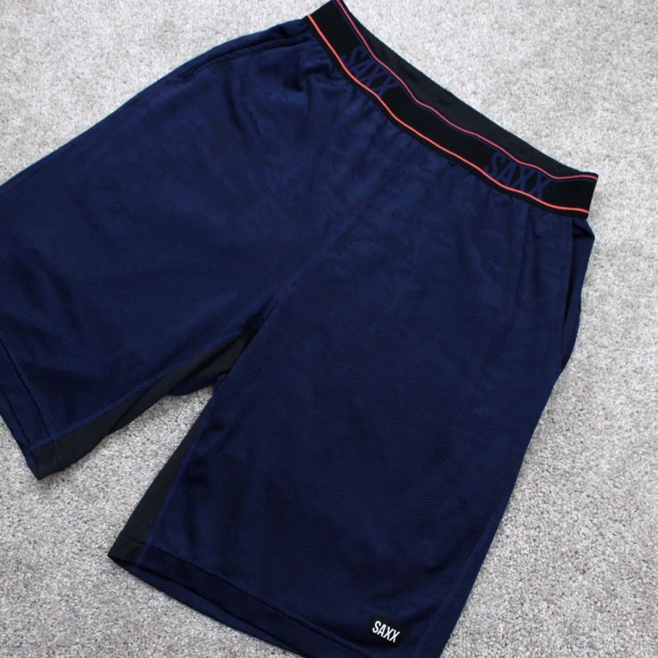 Vintage Saxx Legend 2N1 Short Men Small Blue Ballpark Pouch Polyester Lined 10" Inseam Ballpark Pouch Size US 29 - 3 Thumbnail