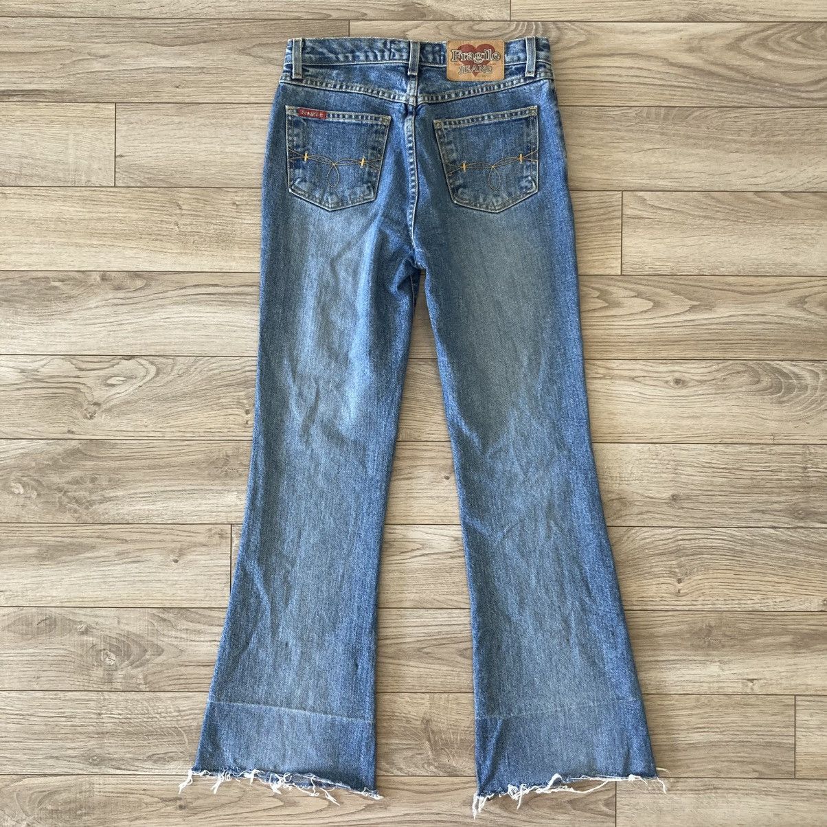 XOXO Vtg Y2k flare wide leg fragile jeans by xoxo Size 28" / US 6 / IT 42 - 8 Thumbnail